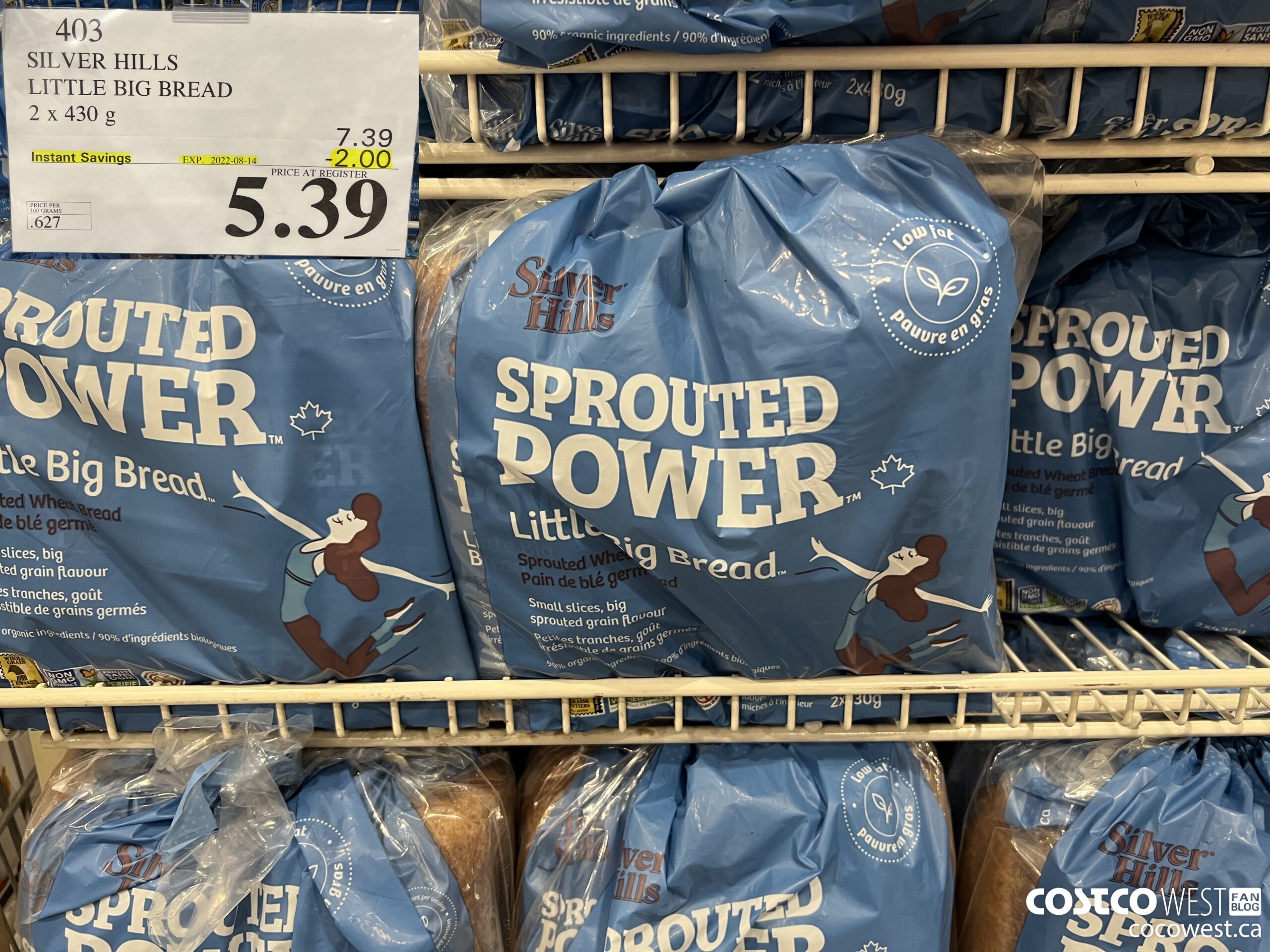 403 SILVER HILLS LITTLE BIG BREAD 2 X 430 G ($2.00 INSTANT SAVINGS EXPIRES ON 2022-08-14) $5.39