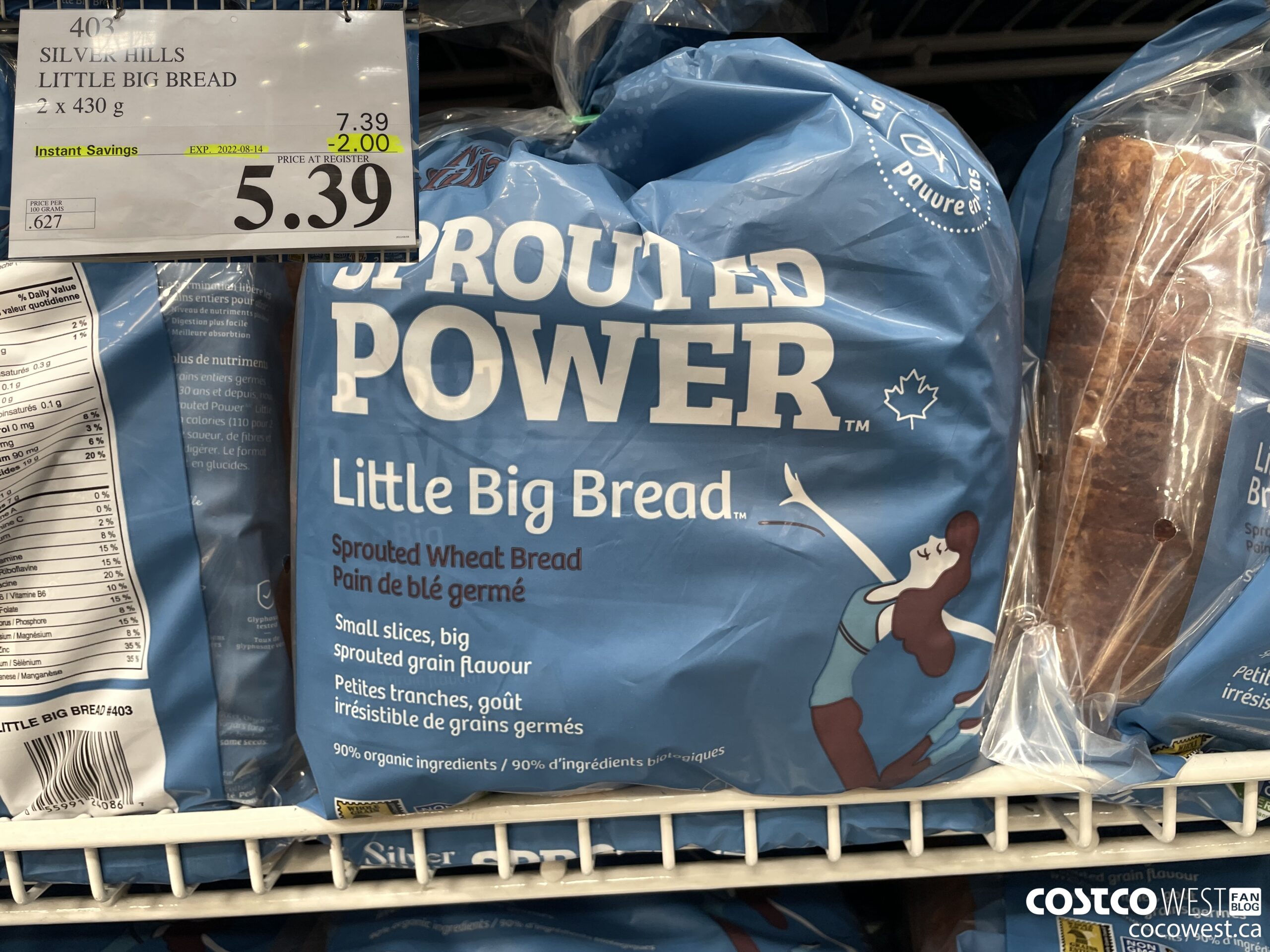 403 SILVER HILLS LITTLE BIG BREAD 2 x 430 g ($2.00 INSTANT SAVINGS EXPIRES ON 2022-08-14) $5.39