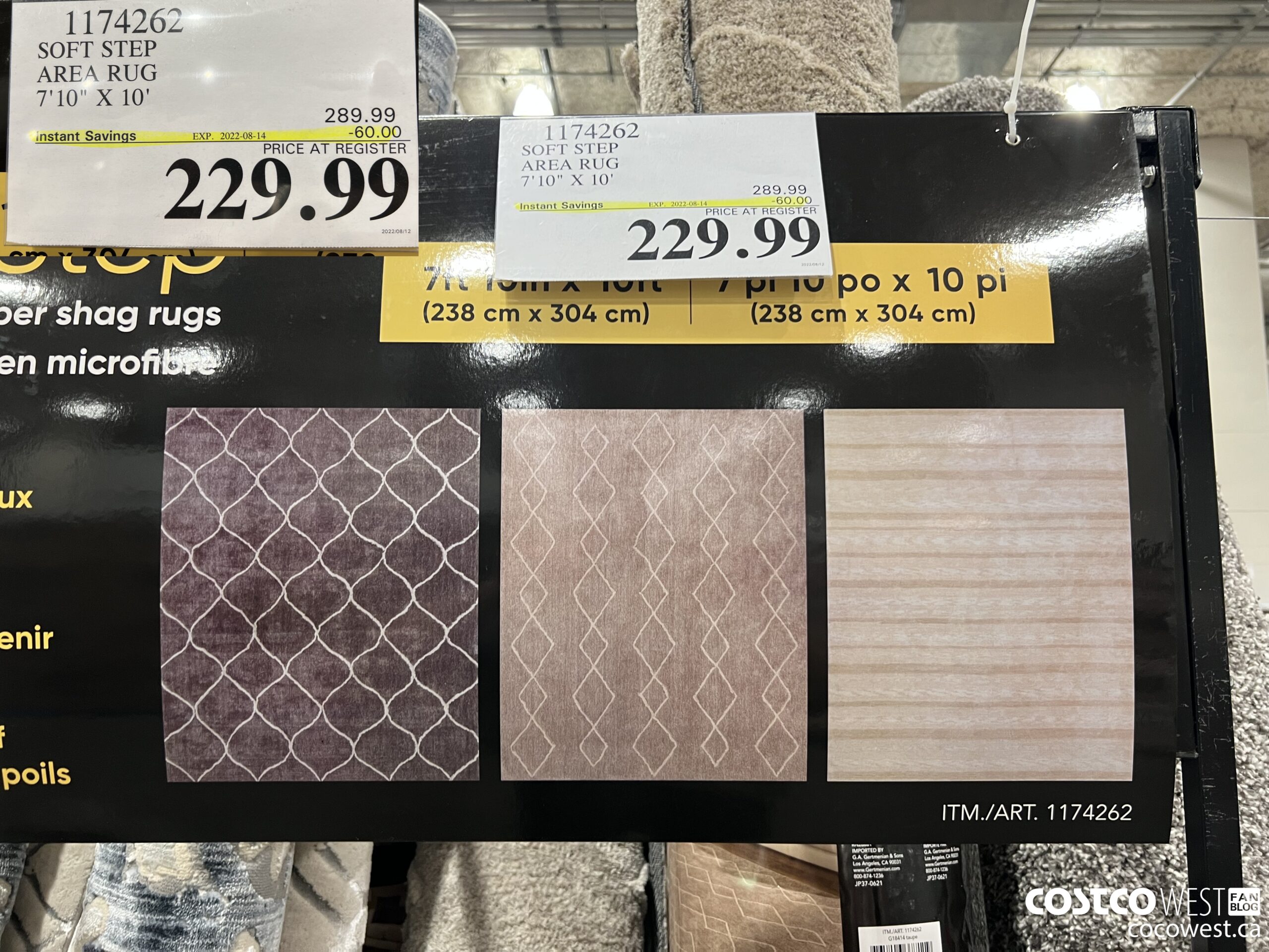 1174262 SOFT STEP AREA RUG 7'10