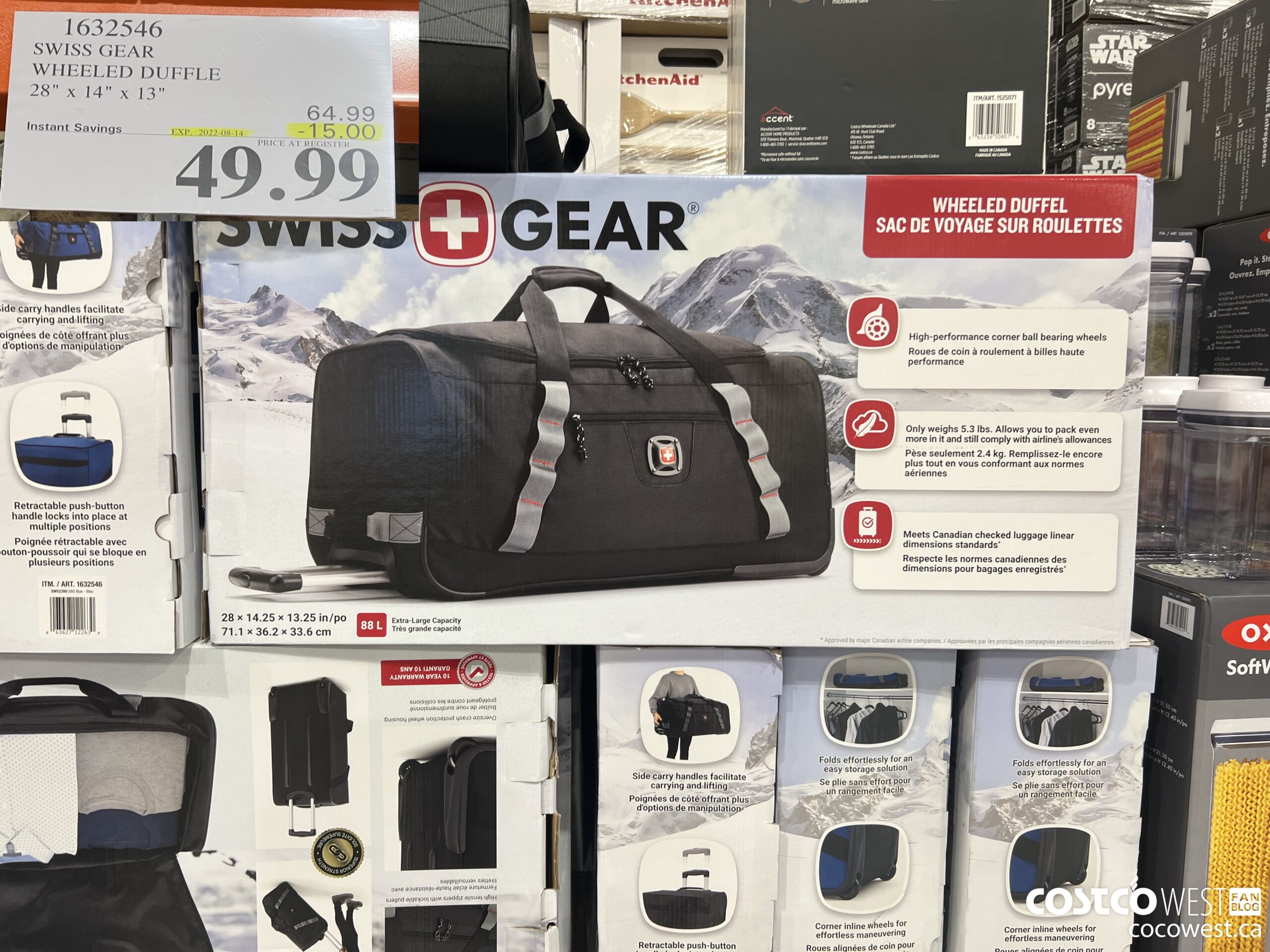 1632546 SWISS GEAR WHEELED DUFFLE 28