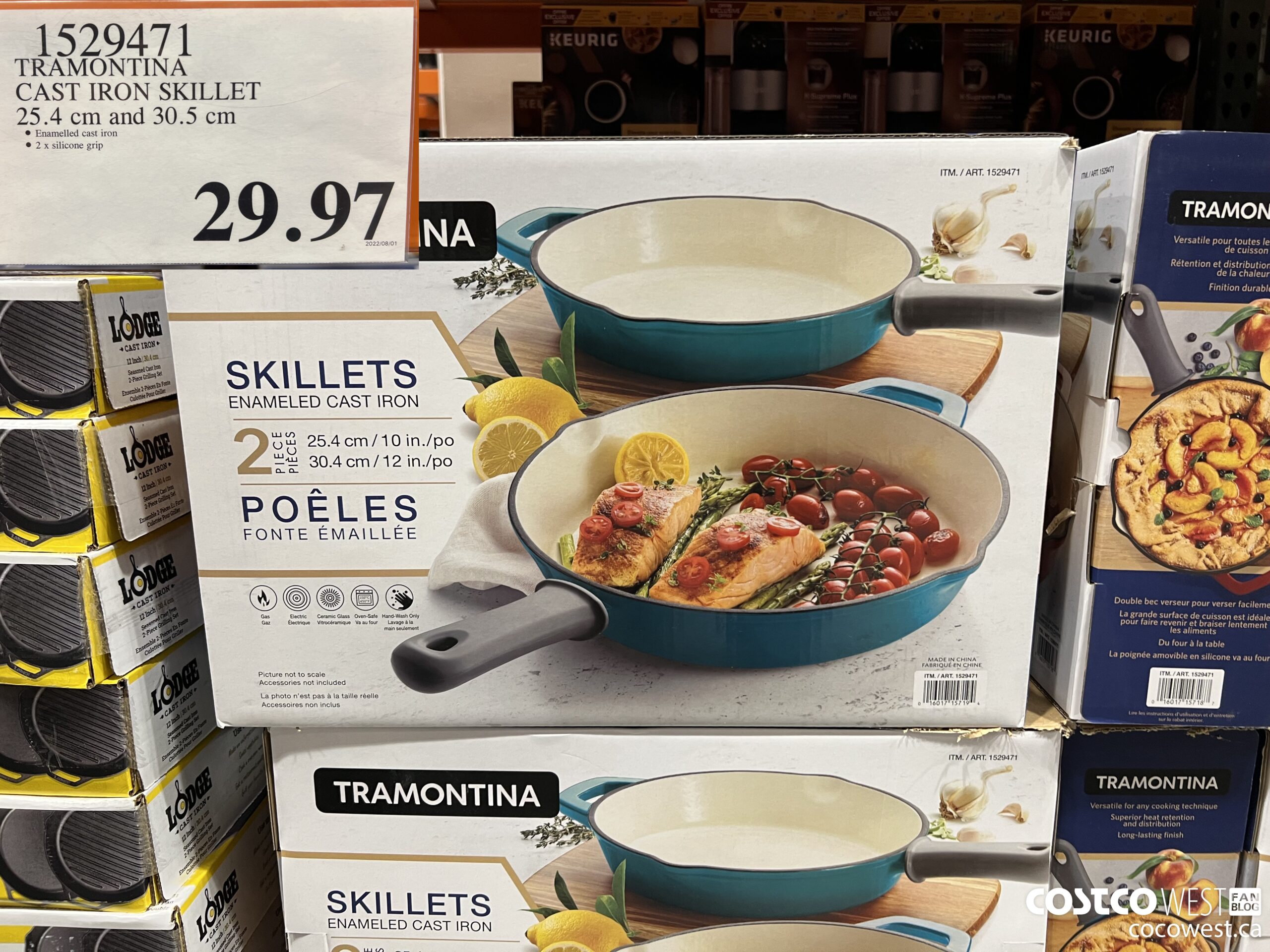 1529471 TRAMONTINA CAST IRON SKILLET 25.4 cm and 30.5 cm $29.97