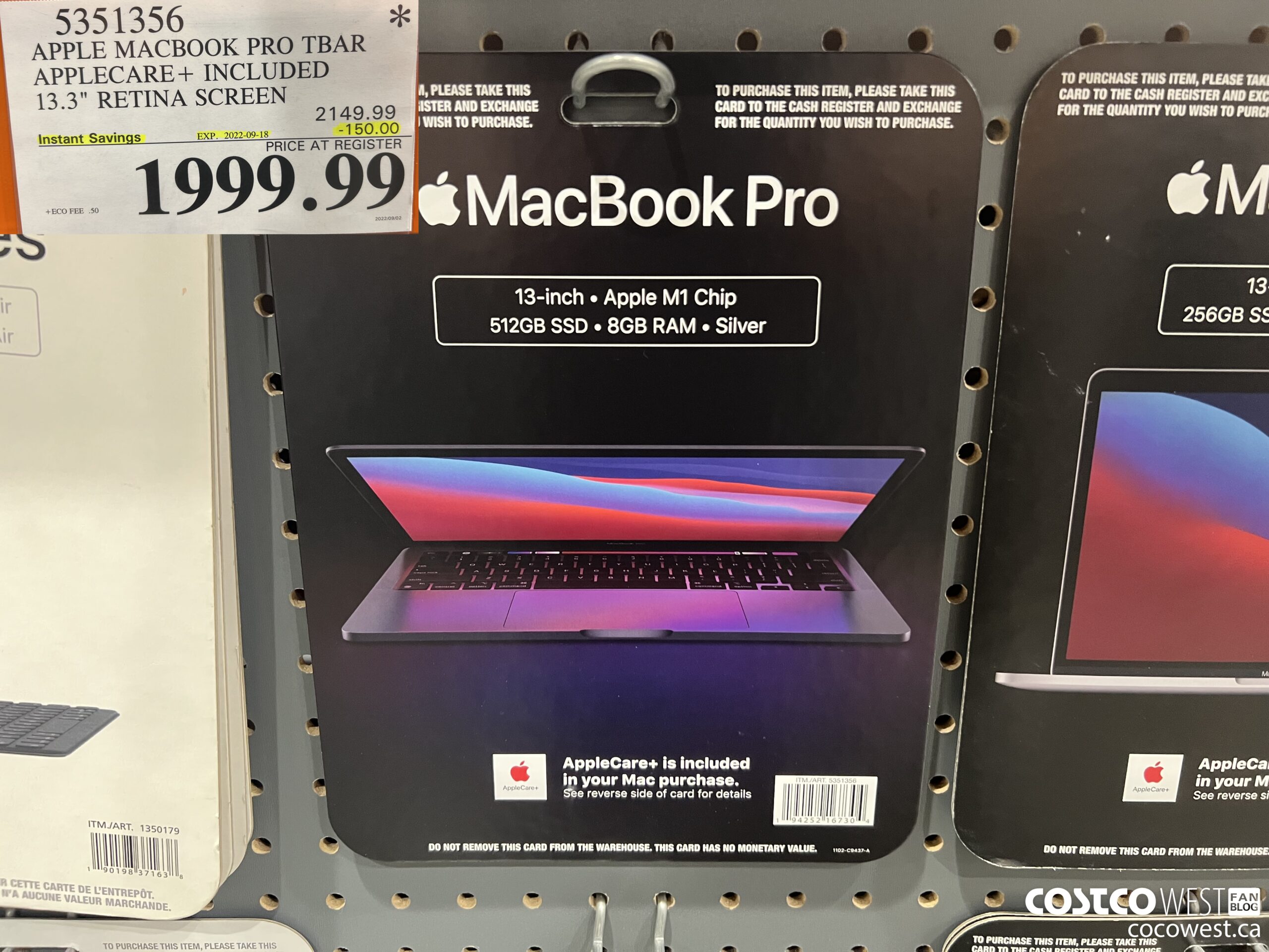 5351356 APPLE MACBOOK PRO TBAR APPLECARE+ INCLUDED 13.3