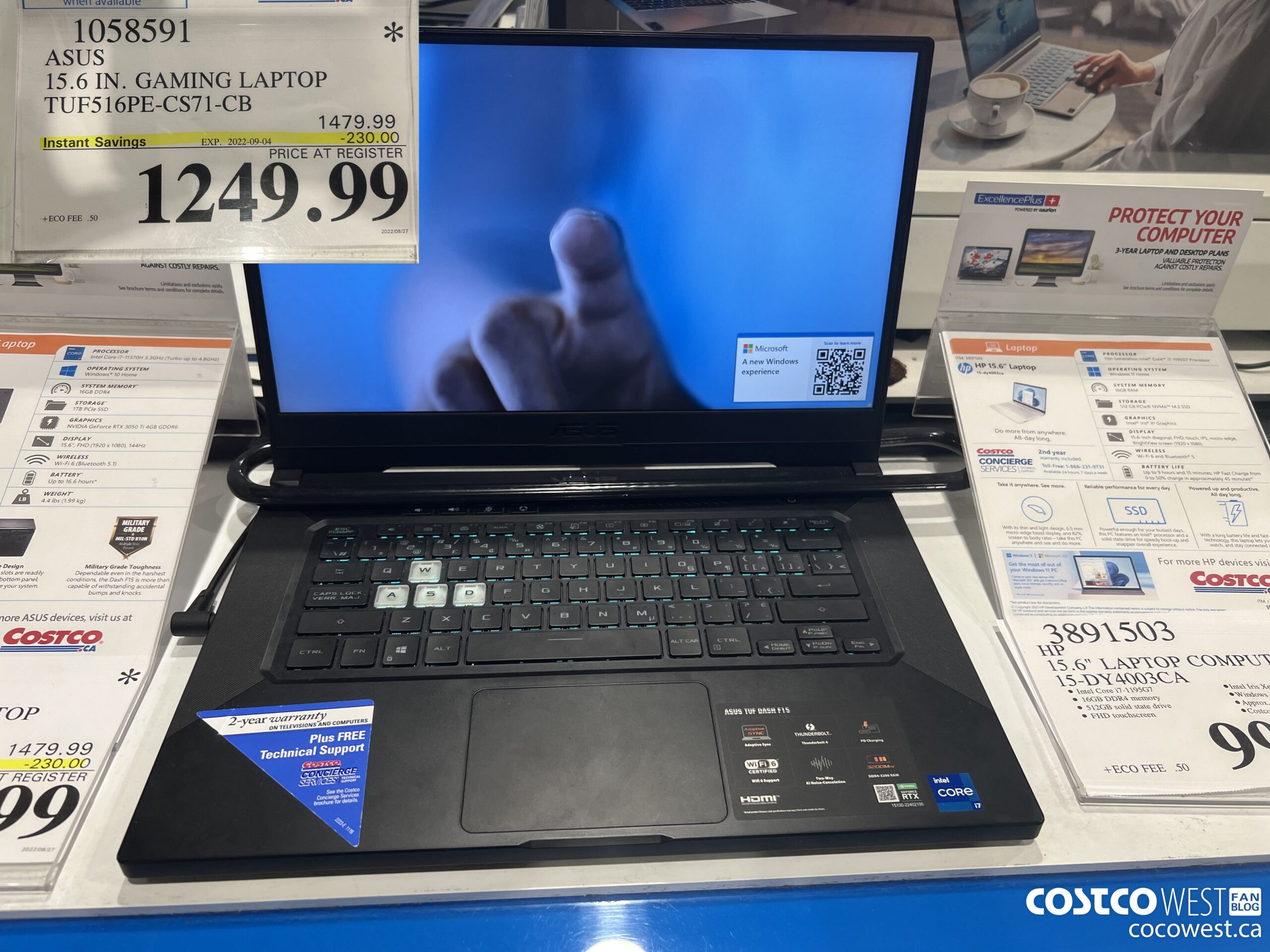 1058591 ASUS 15.6 IN. GAMING LAPTOP TUF516PE-CS71-CB ($230.00 INSTANT SAVINGS EXPIRES ON 2022-09-04) $1249.99