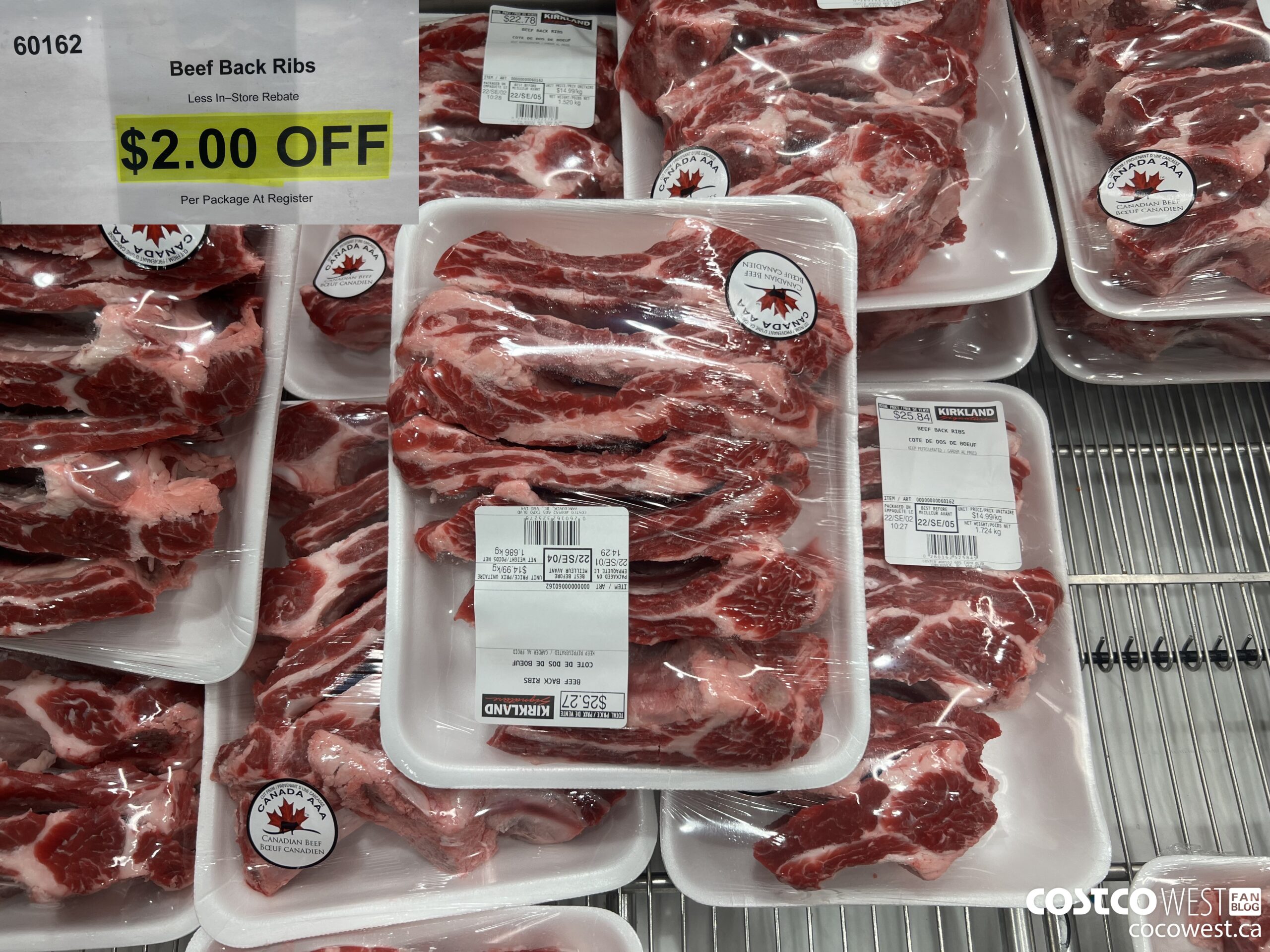 60162 BEEF BACK RIBS ($2.00 INSTANT SAVINGS)