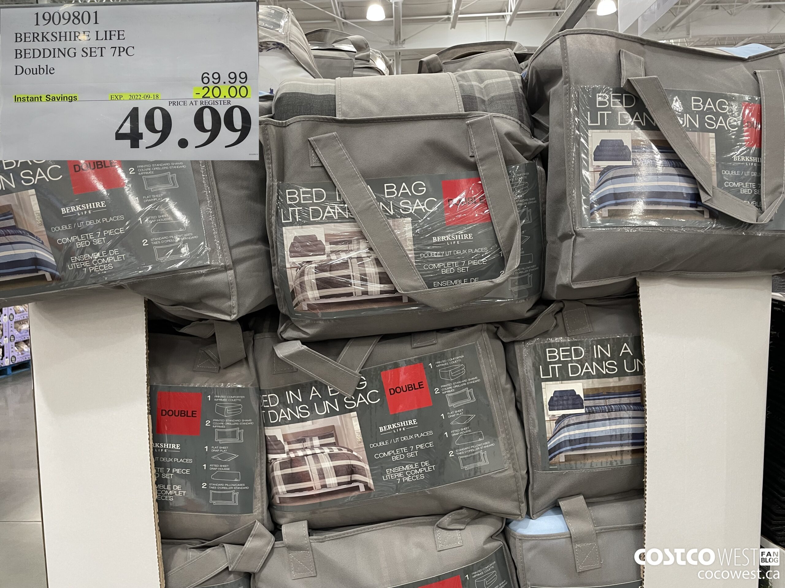 1909801 BERKSHIRE LIFE BEDDING SET 7PC Double ($20.00 INSTANT SAVINGS EXPIRES ON 2022-09-18) $49.99