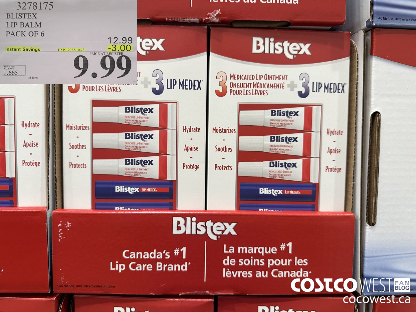 3278175 BLISTEX LIP BALM PACK OF 6 ($3.00 INSTANT SAVINGS EXPIRES ON 2022-10-23) $9.99