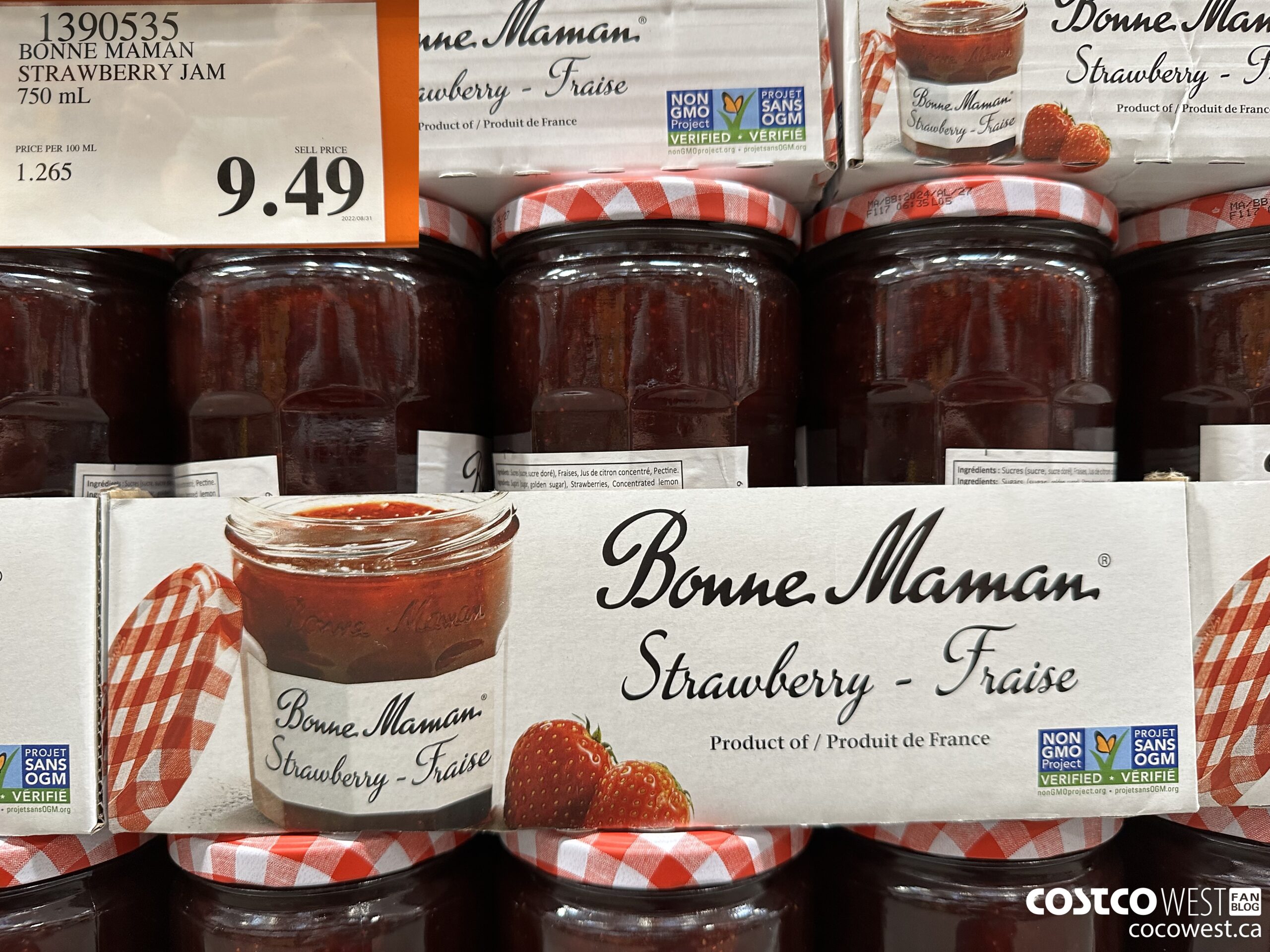1390535 BONNE MAMAN STRAWBERRY JAM 750ML $9.49