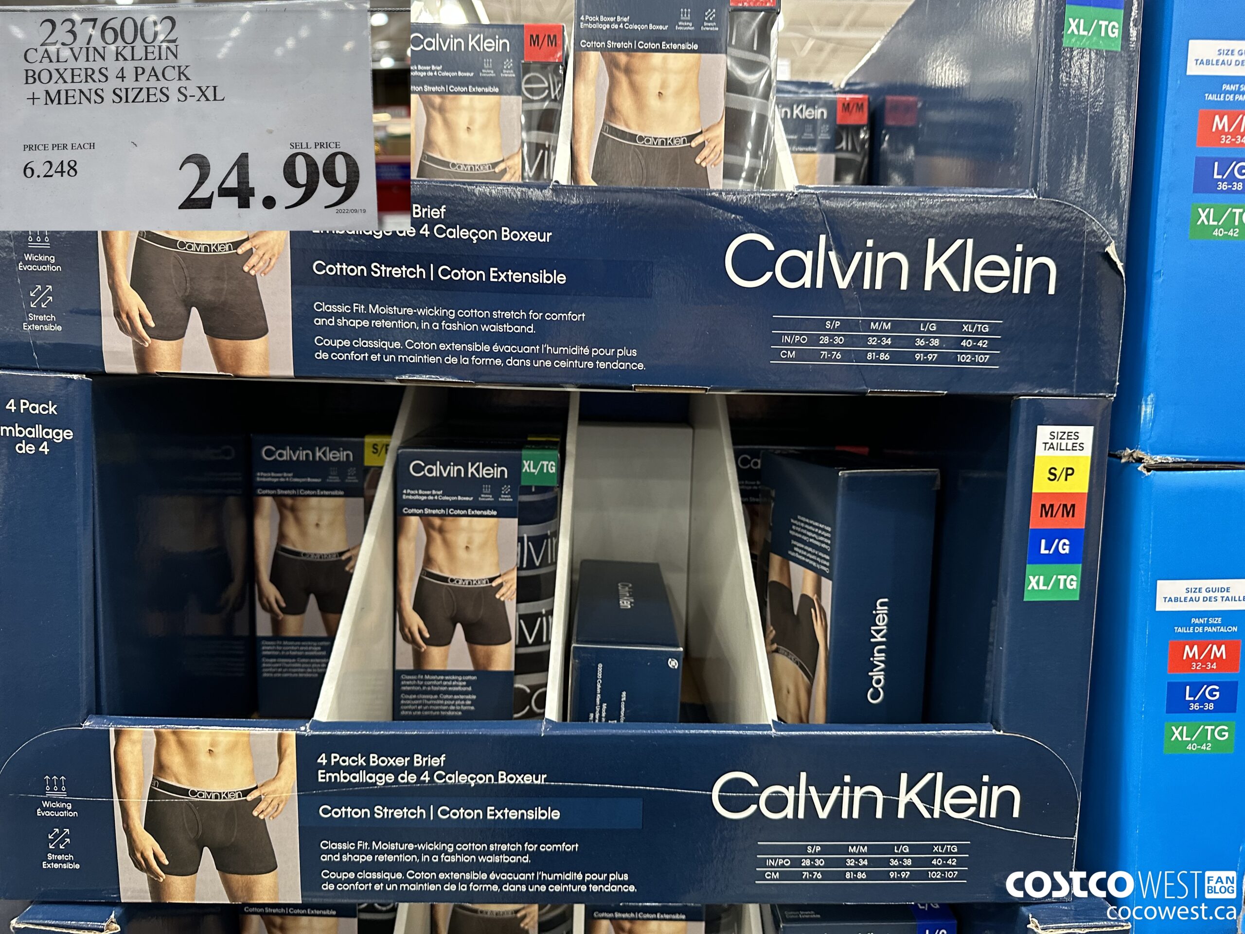 CALVIN KLEIN BOXERS 4 PACK +MENS SIZES S-XL at Costco McGillivray