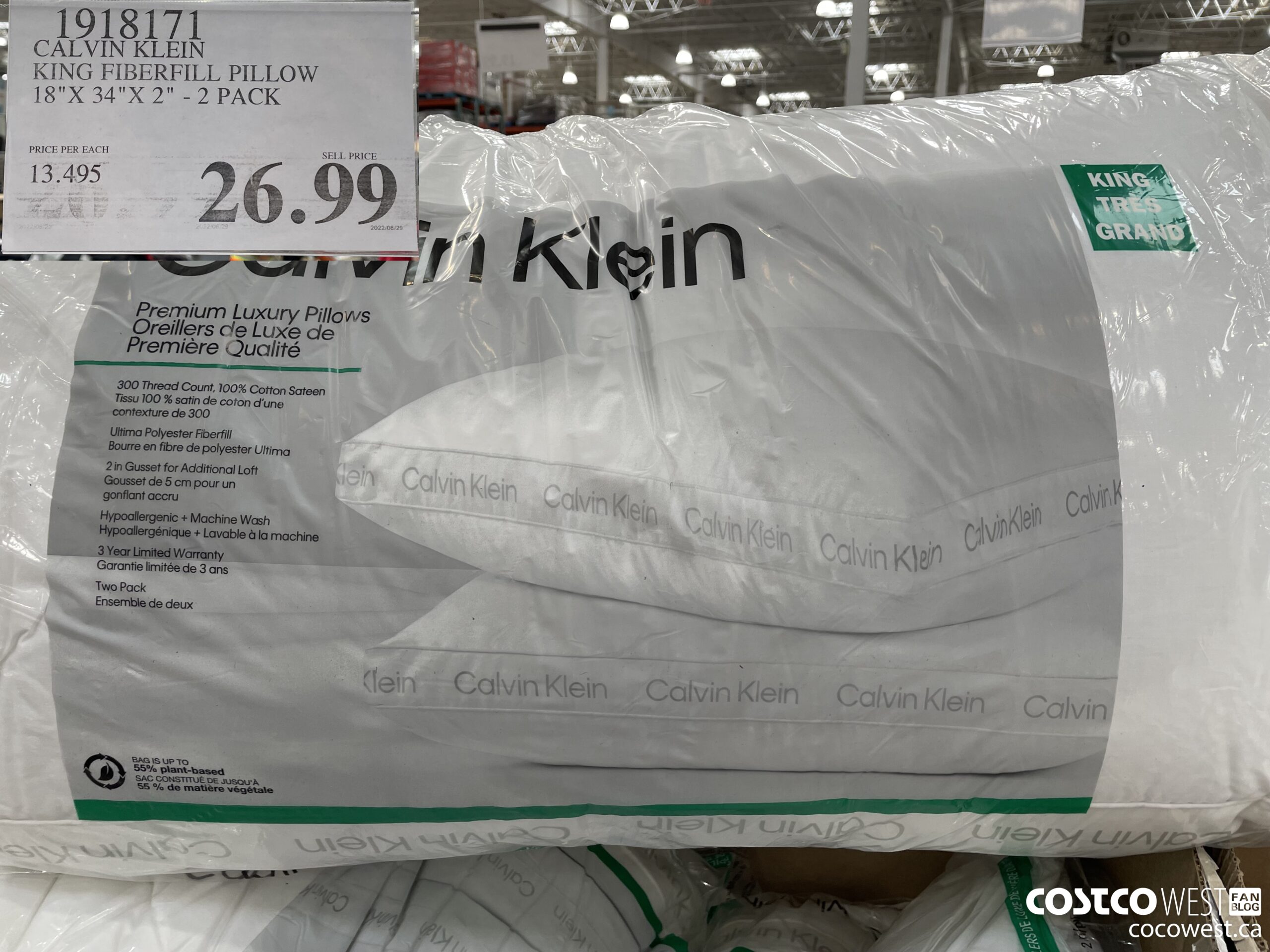 Calvin klein king outlet pillows