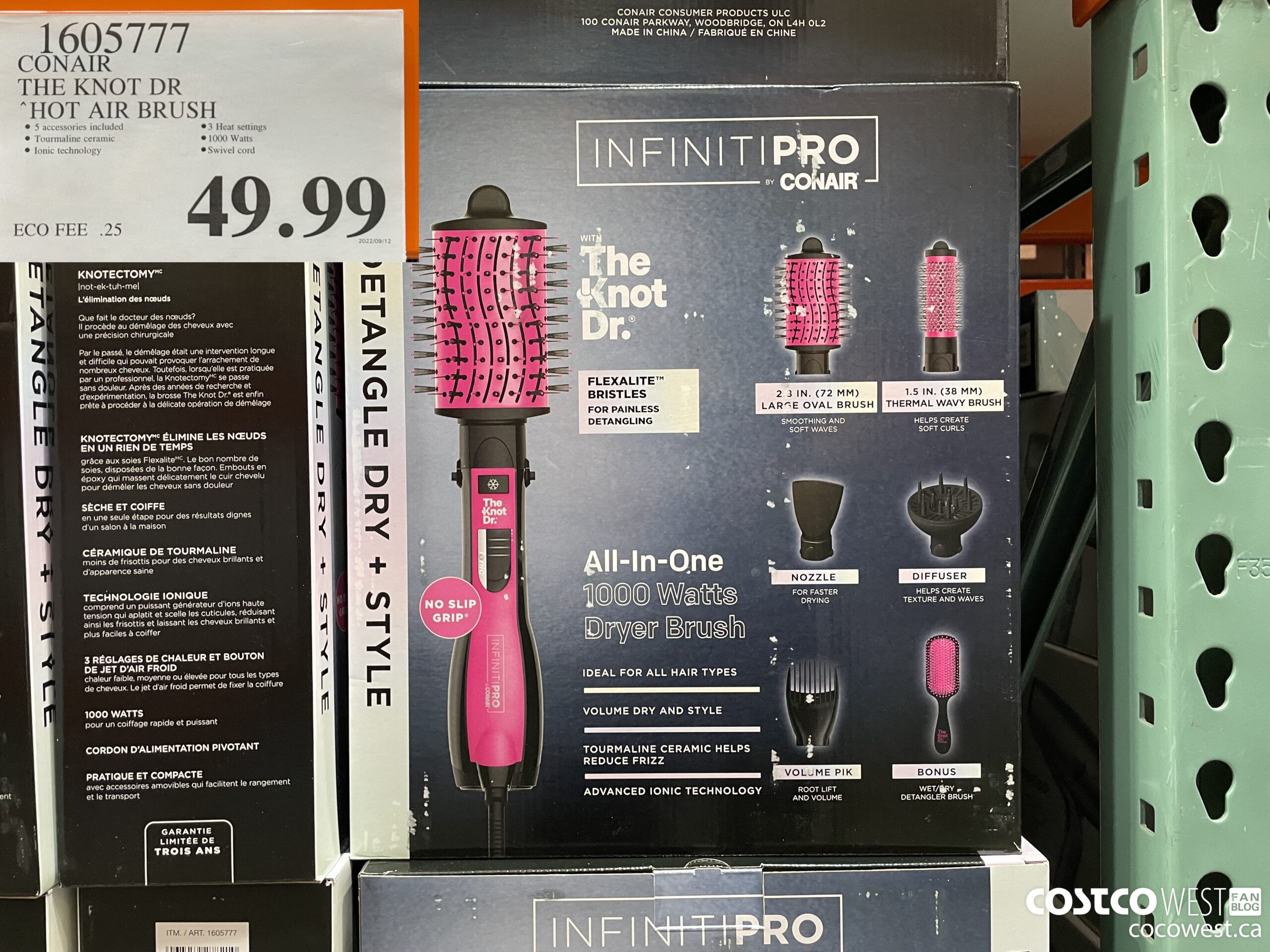 1605777 CONAIR THE KNOT DR HOT AIR BRUSH $49.99