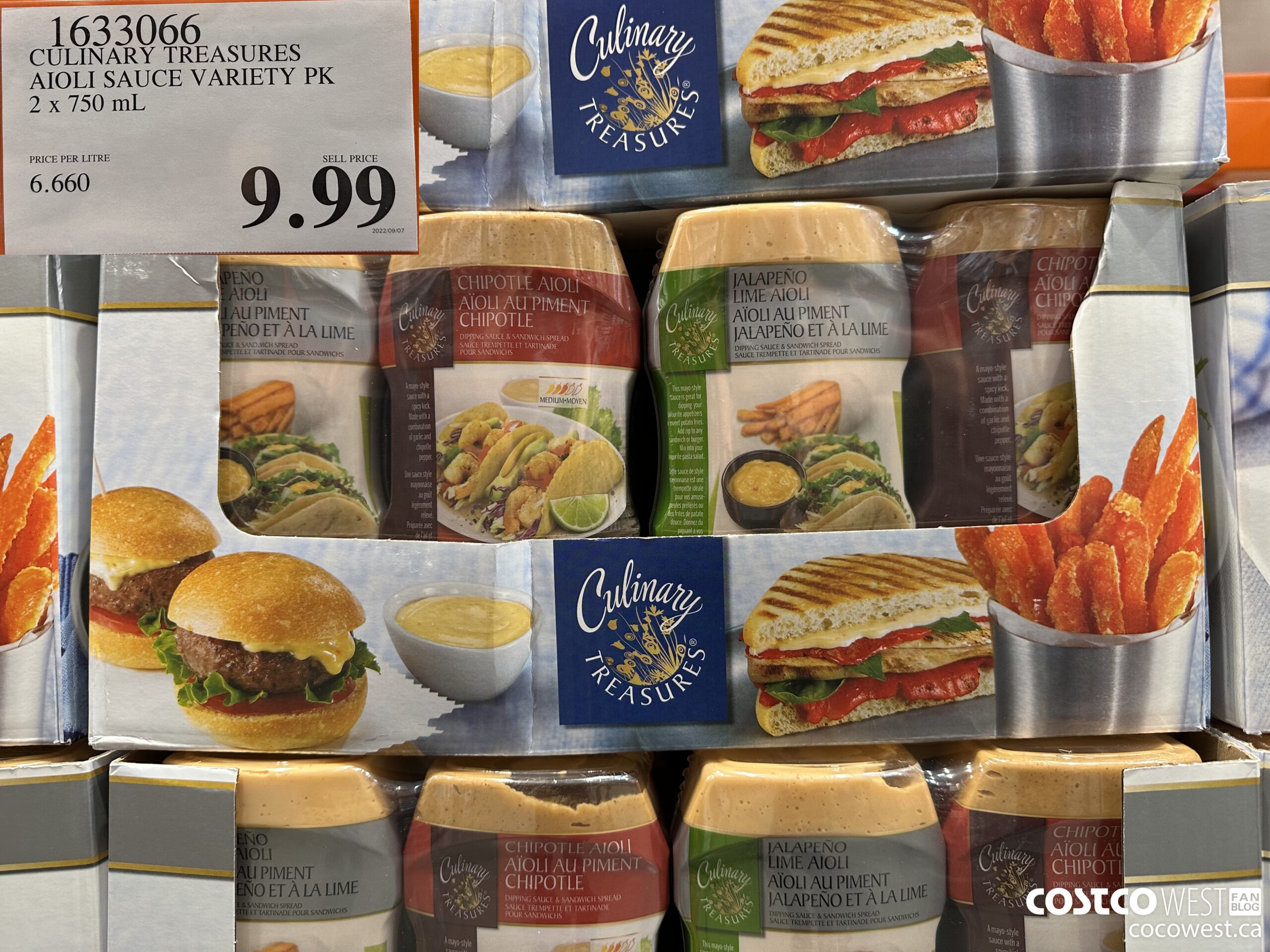 1633066 CULINARY TREASURES AIOLI SAUCE VARIETY PK 2 X 750 ML $9.99