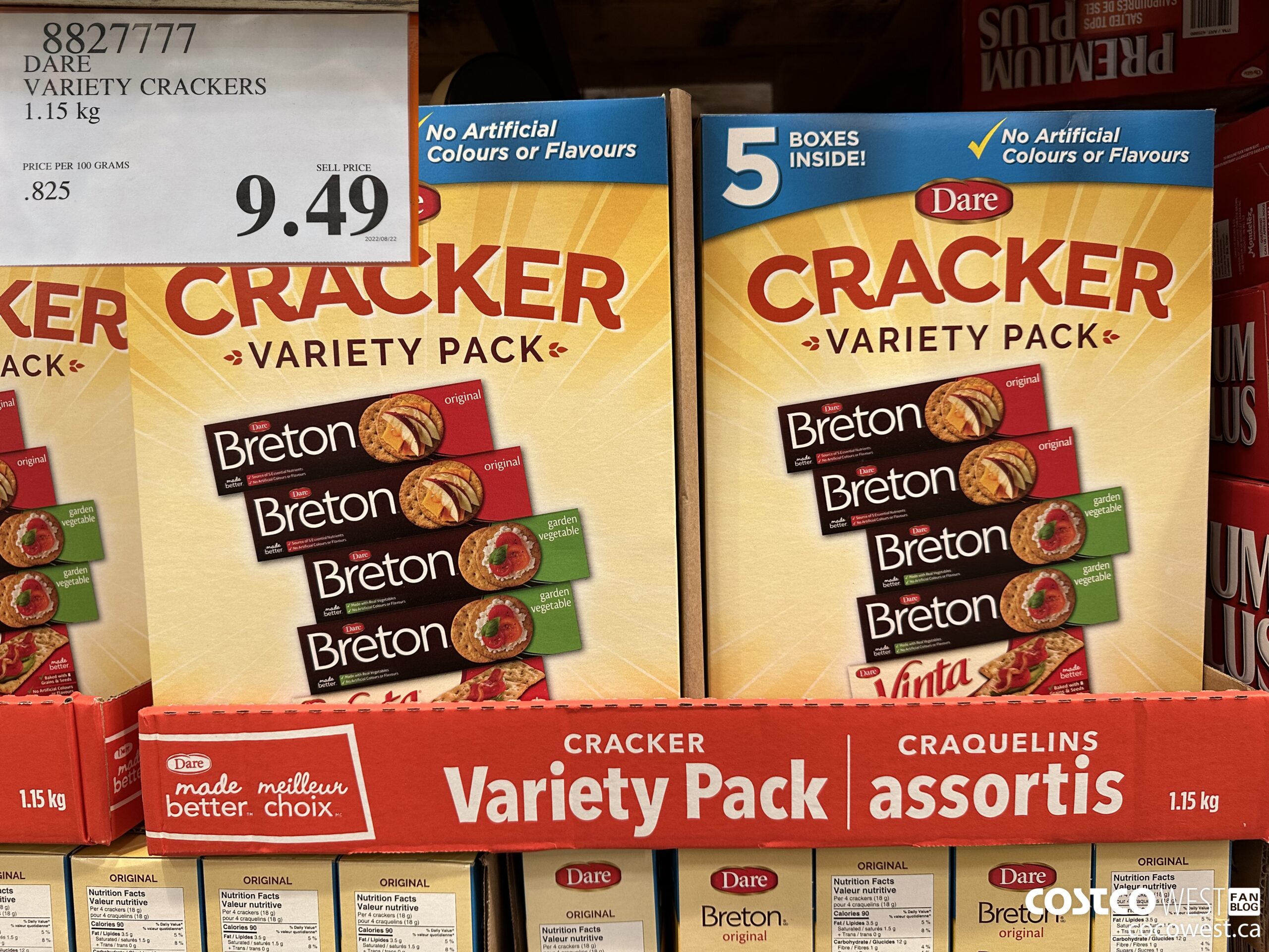 8827777 DARE VARIETY CRACKERS 1.15 kg $9.49