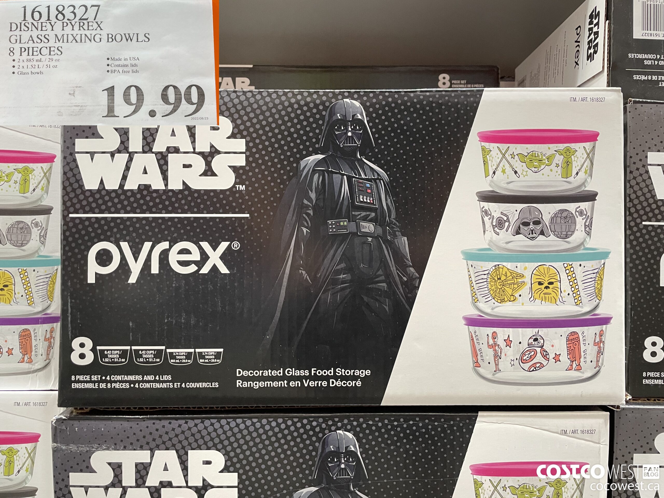 1618327 DISNEY PYREX GLASS MIXING BOWLS 8 PIECES  $19.99