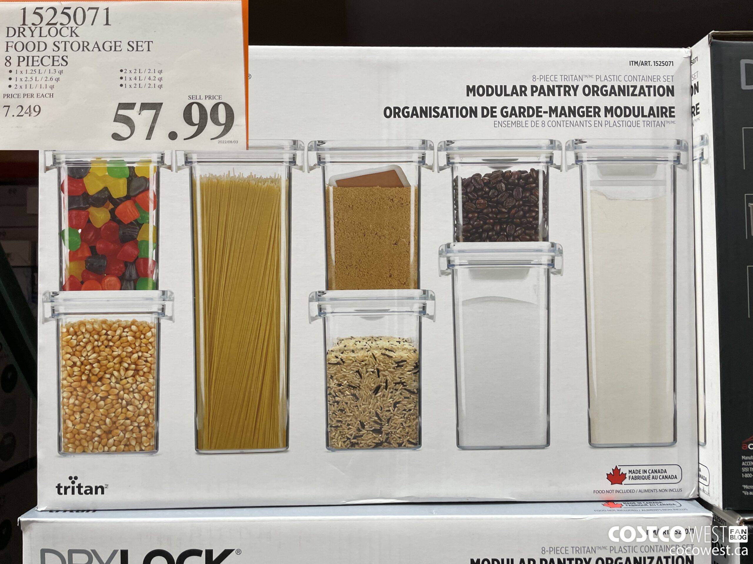 1525071 DRYLOCK FOOD STORAGE SET 8 PIECES $57.99