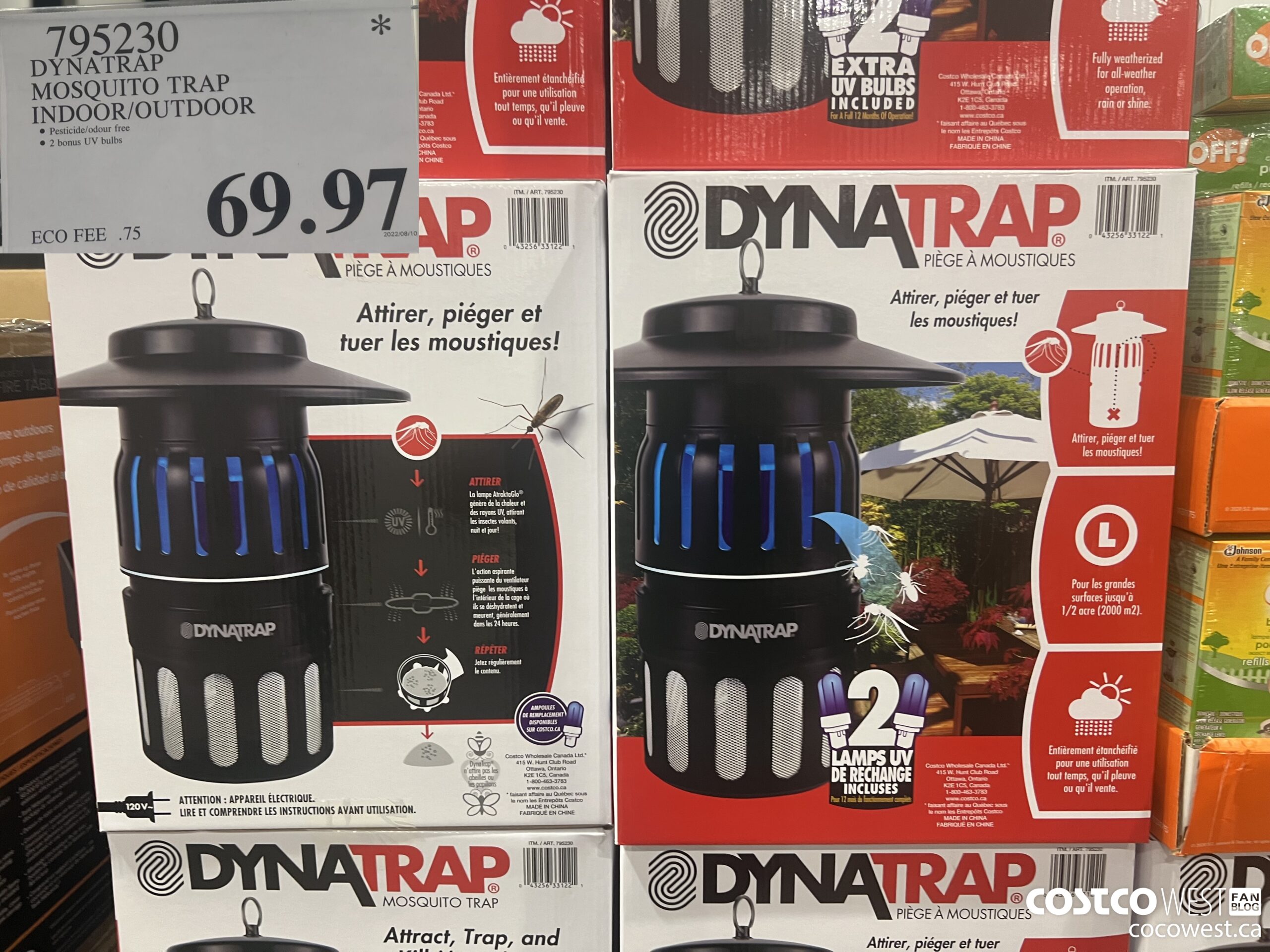 795230 DYNATRAP MOSQUITO TRAP INDOOR/OUTDOOR $69.97