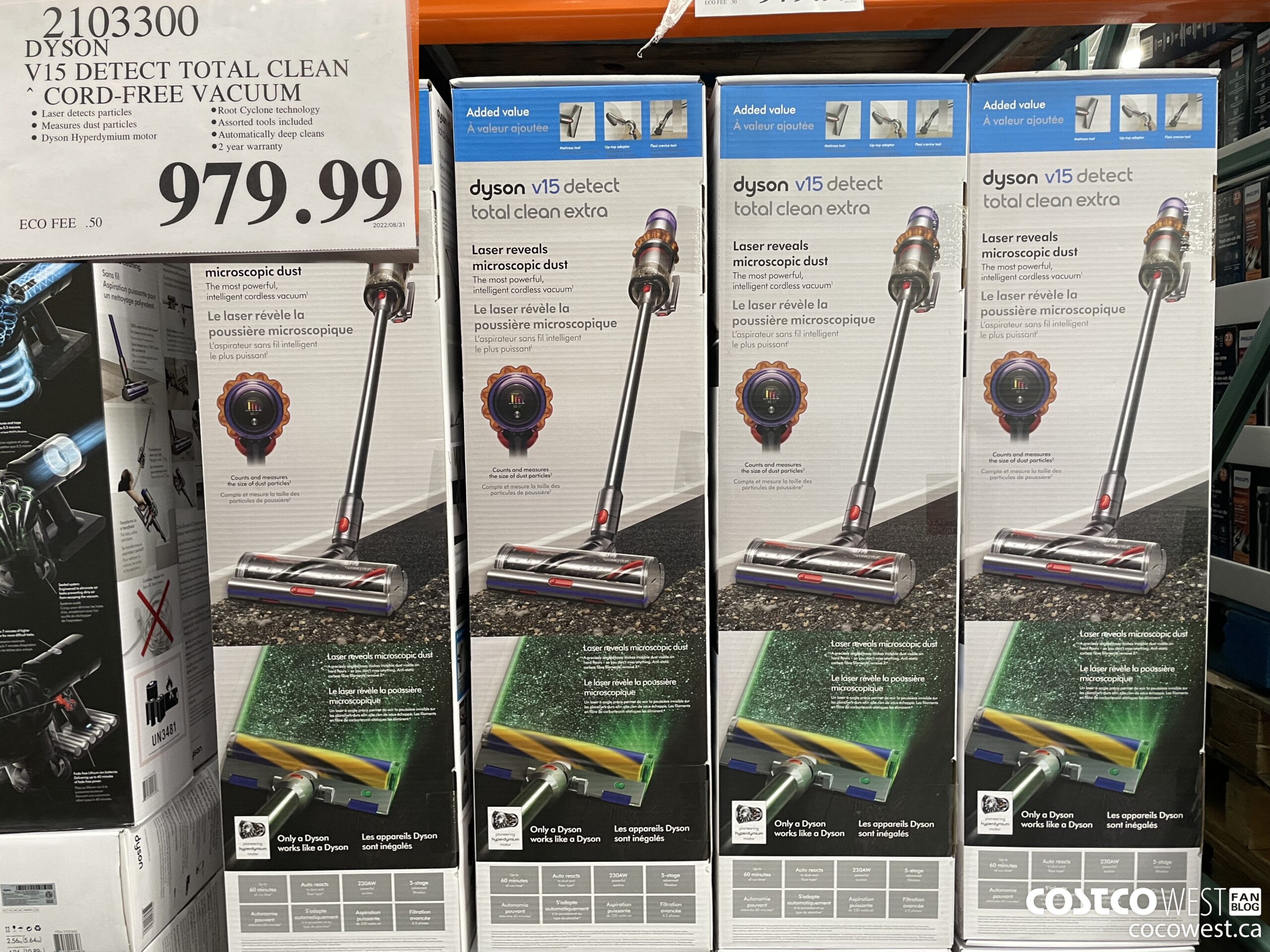 2103300 DYSON V15 DETECT TOTAL CLEAN CORD-FREE VACUUM $979.99