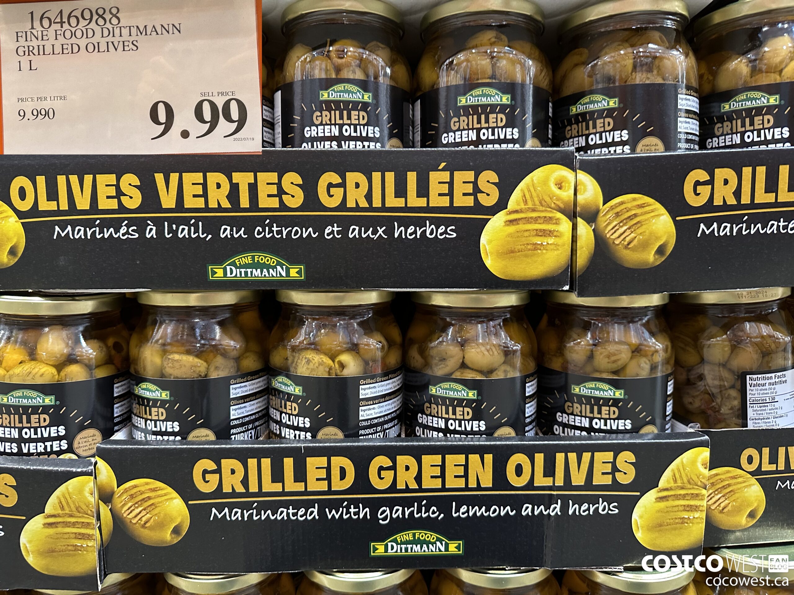 1646988 FINE FOODS DITTMANN GRILLED OLIVES 1L $9.99