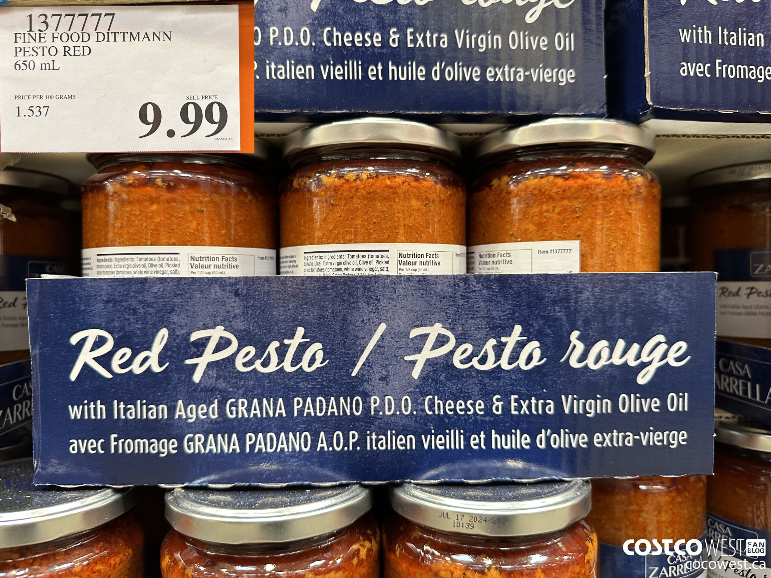 1377777 FINE FOODS DITTMANN PESTO RED 650 ML $9.99