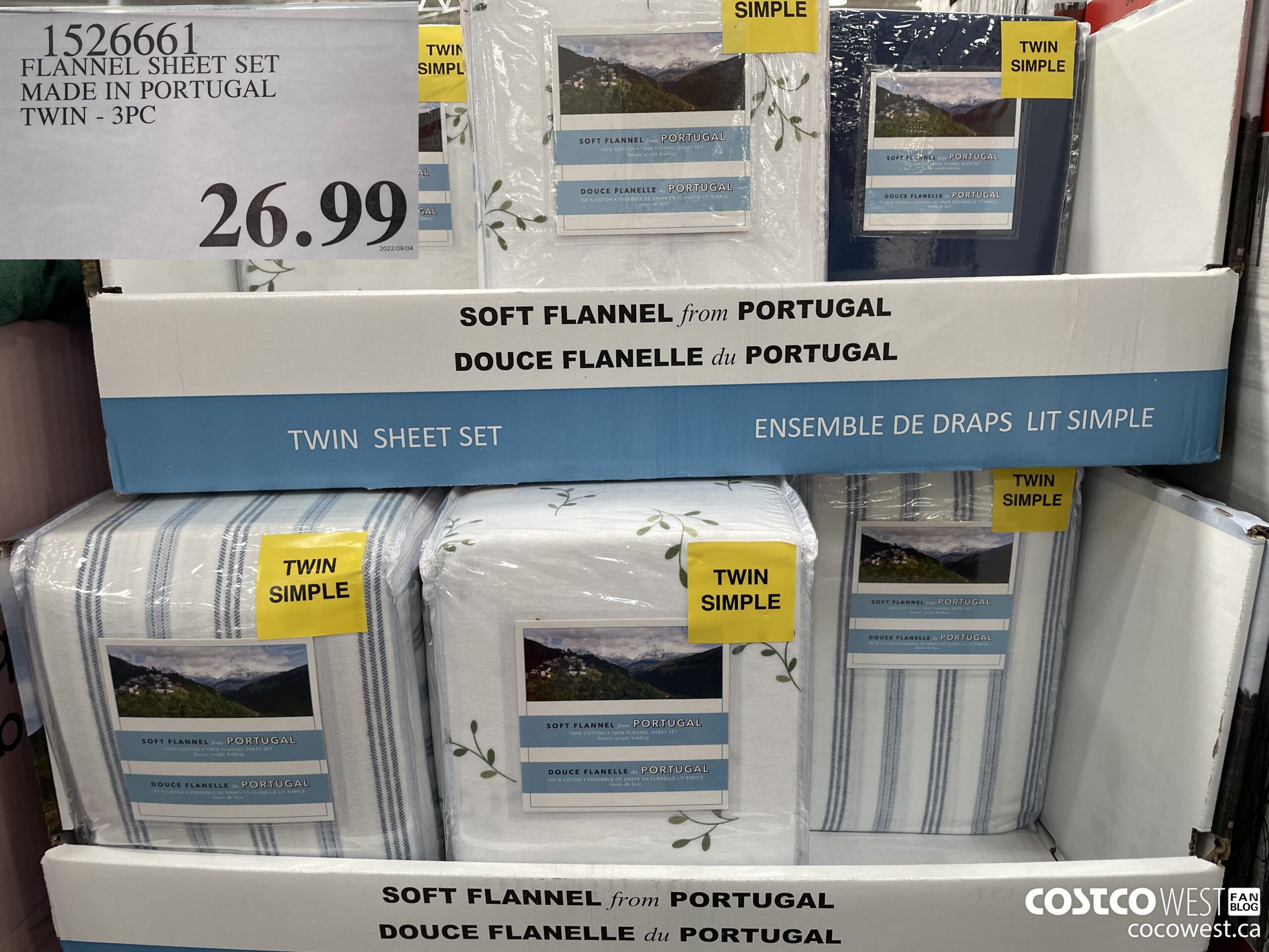 costco flannel sheets made in portugal