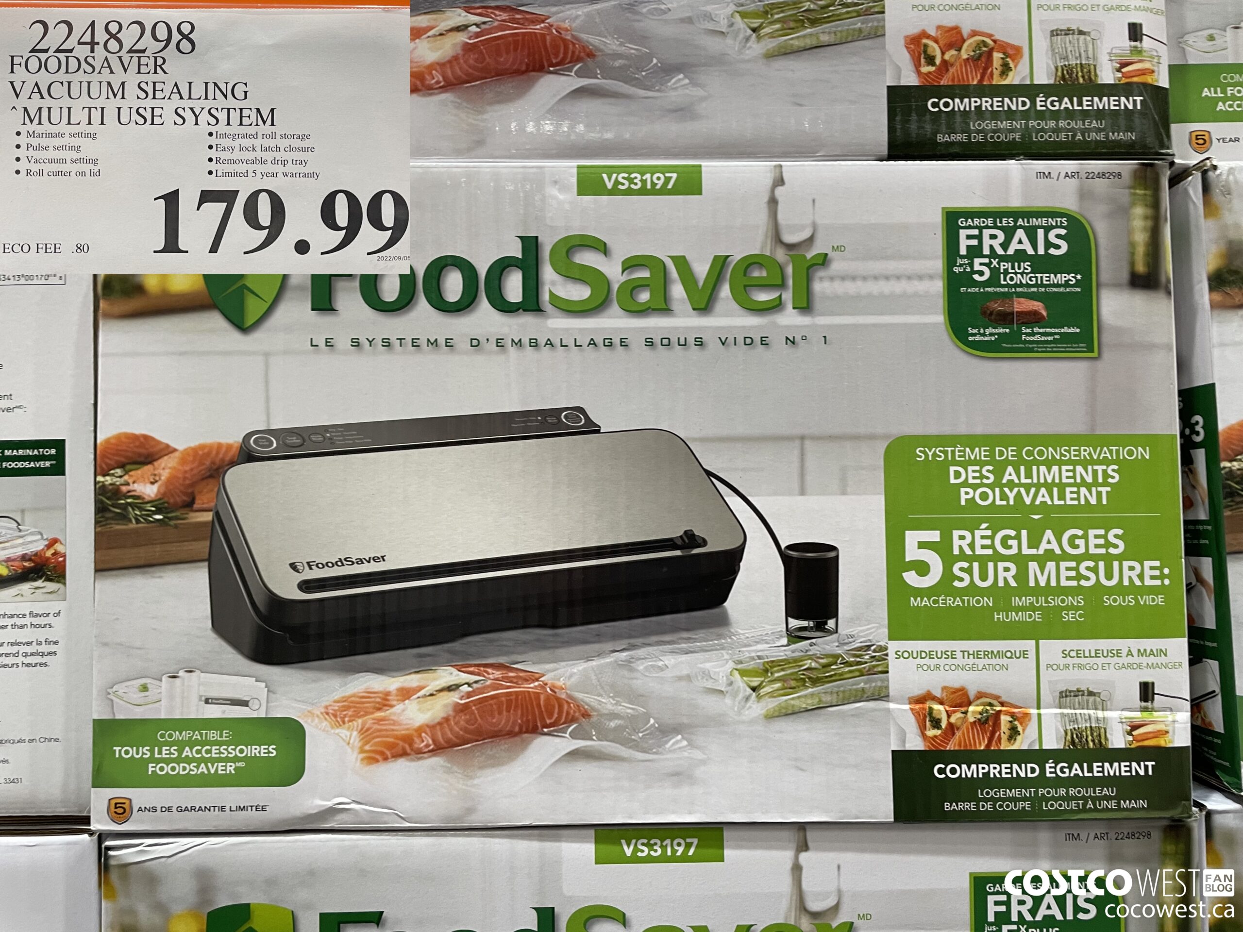 2248298 FOODSAVER VACUUM SEALING MULTI USE SYSTEM  $179.99