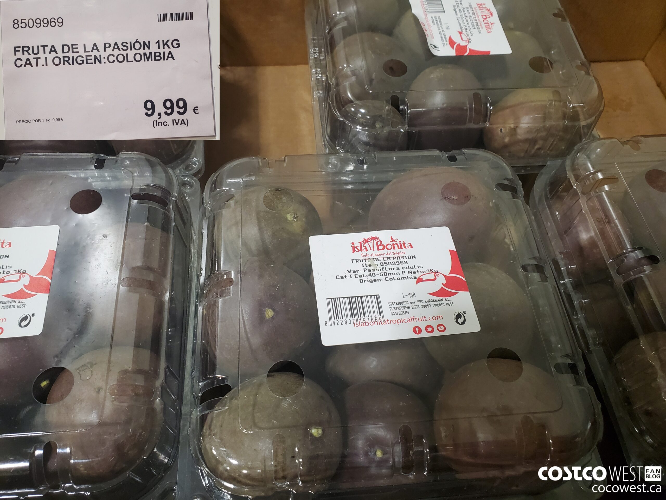 8509969 FRUTA DE LA PASION 1KG CAT.I ORIGEN:COLOMBIA $9.99