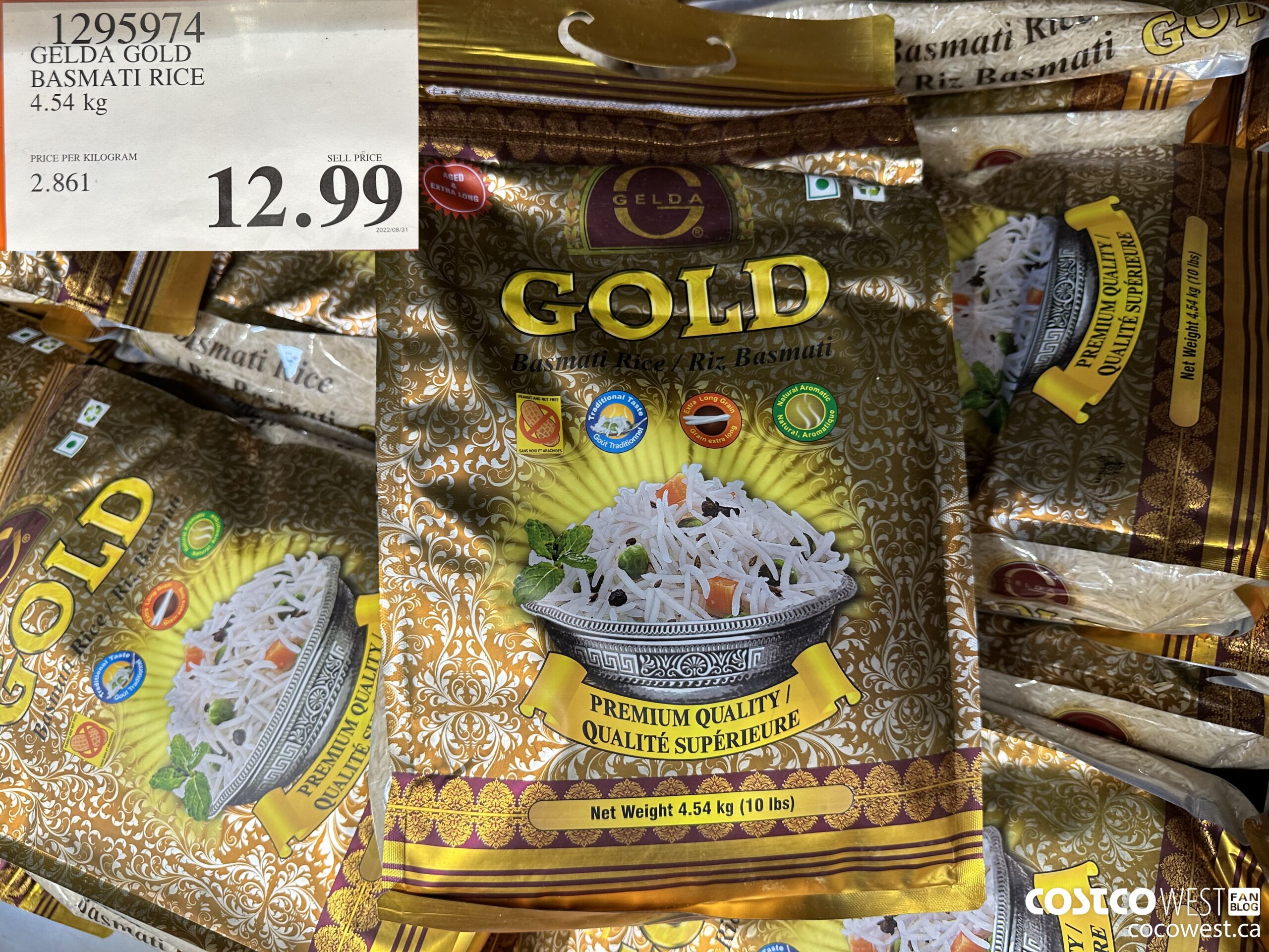 1295974 GELDA GOLD BASMATI RICE 4.54 kg $12.99