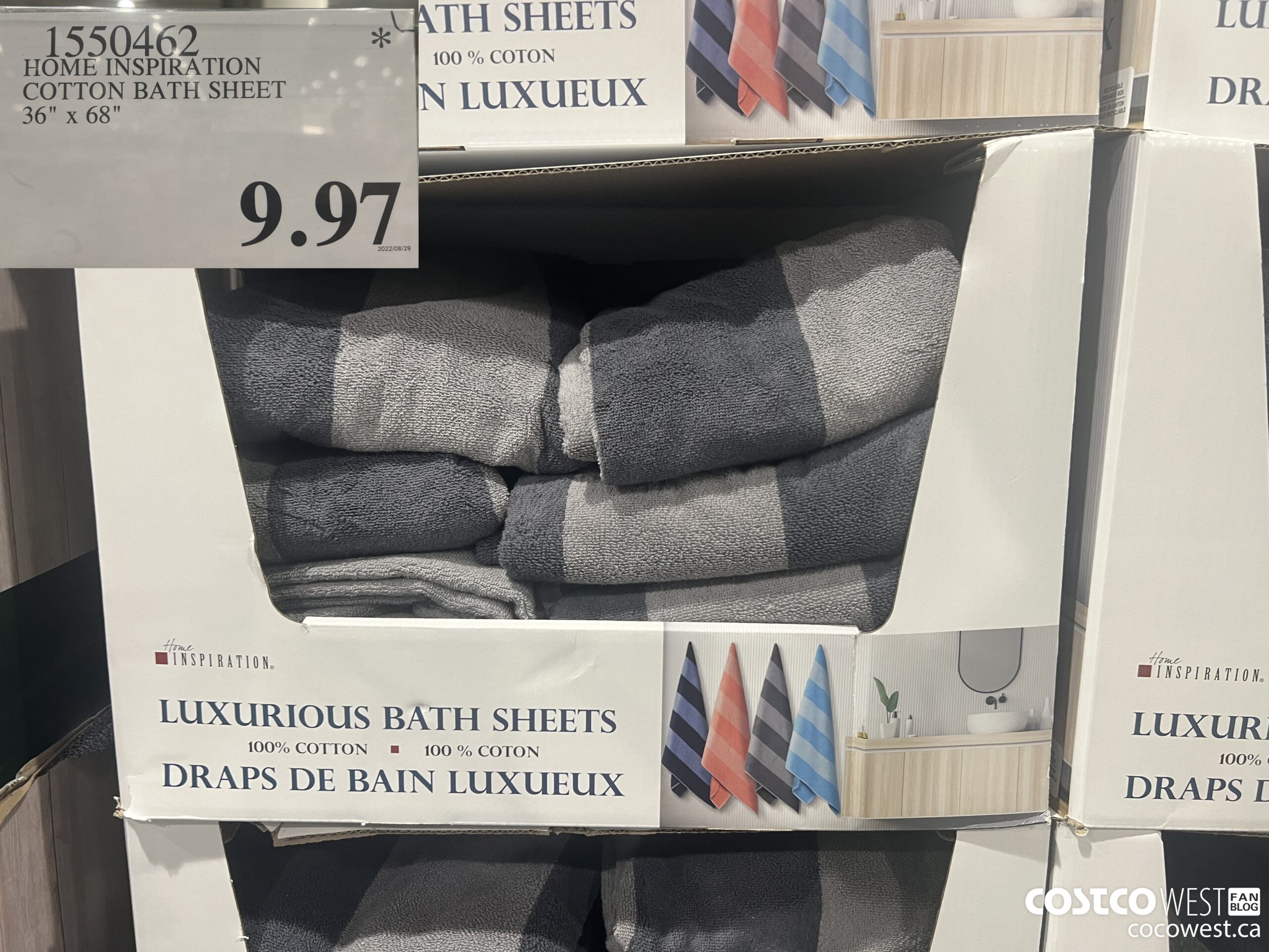 1550462 HOME INSPIRATION COTTON BATH SHEET 36