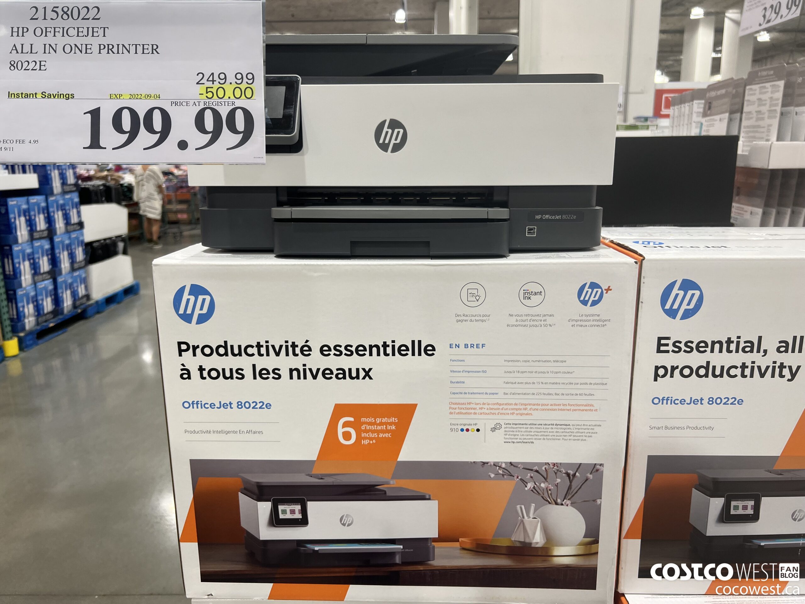 2158022 HP OFFICEJET ALL IN ONE PRINTER 8022E ($50.00 INSTANT SAVINGS EXPIRES ON 2022-09-04) $199.99