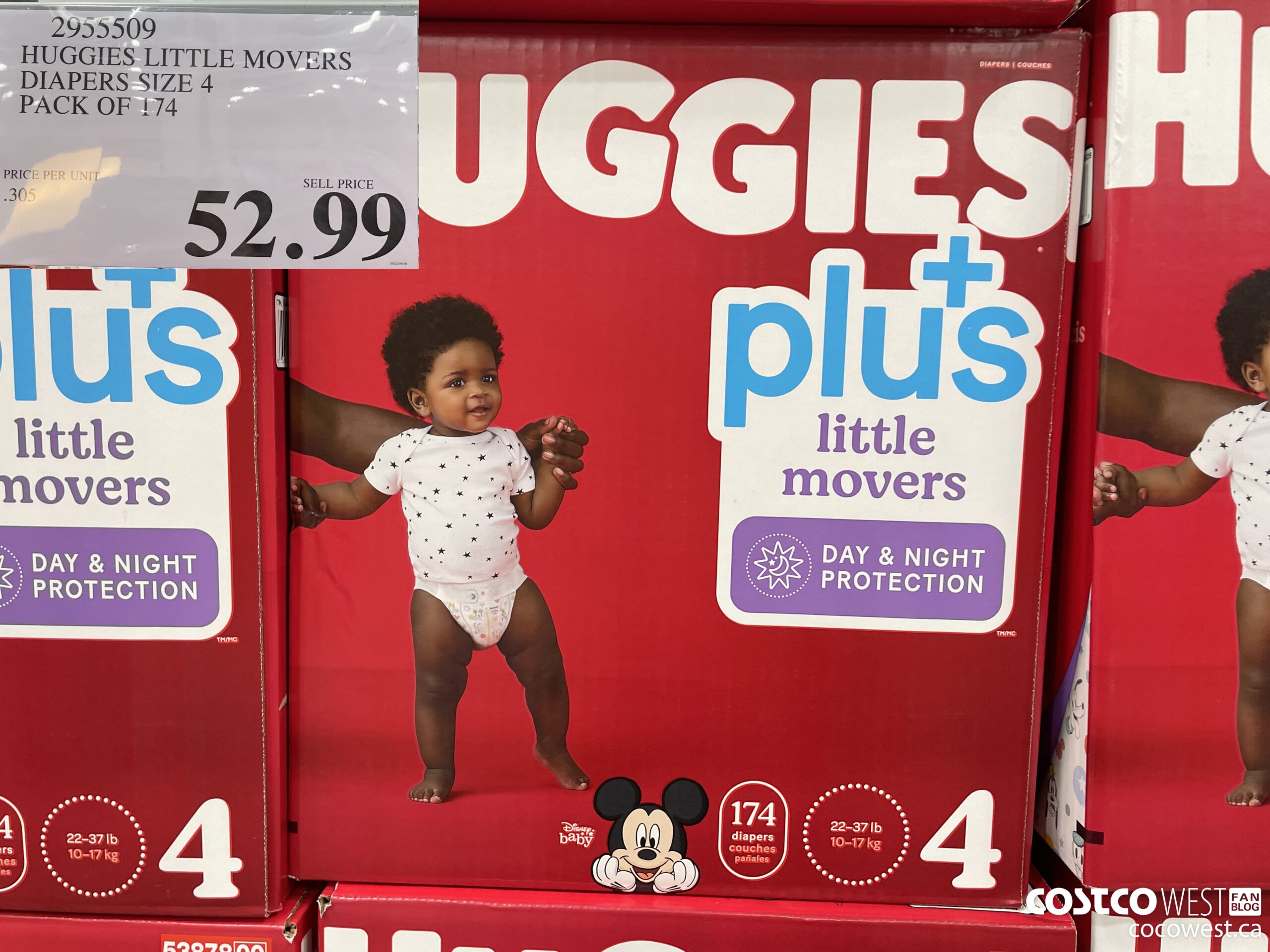 2955509 HUGGIES LITTLE MOVERS DIAPERS SIZE 4 PACK OF 174 $52.99