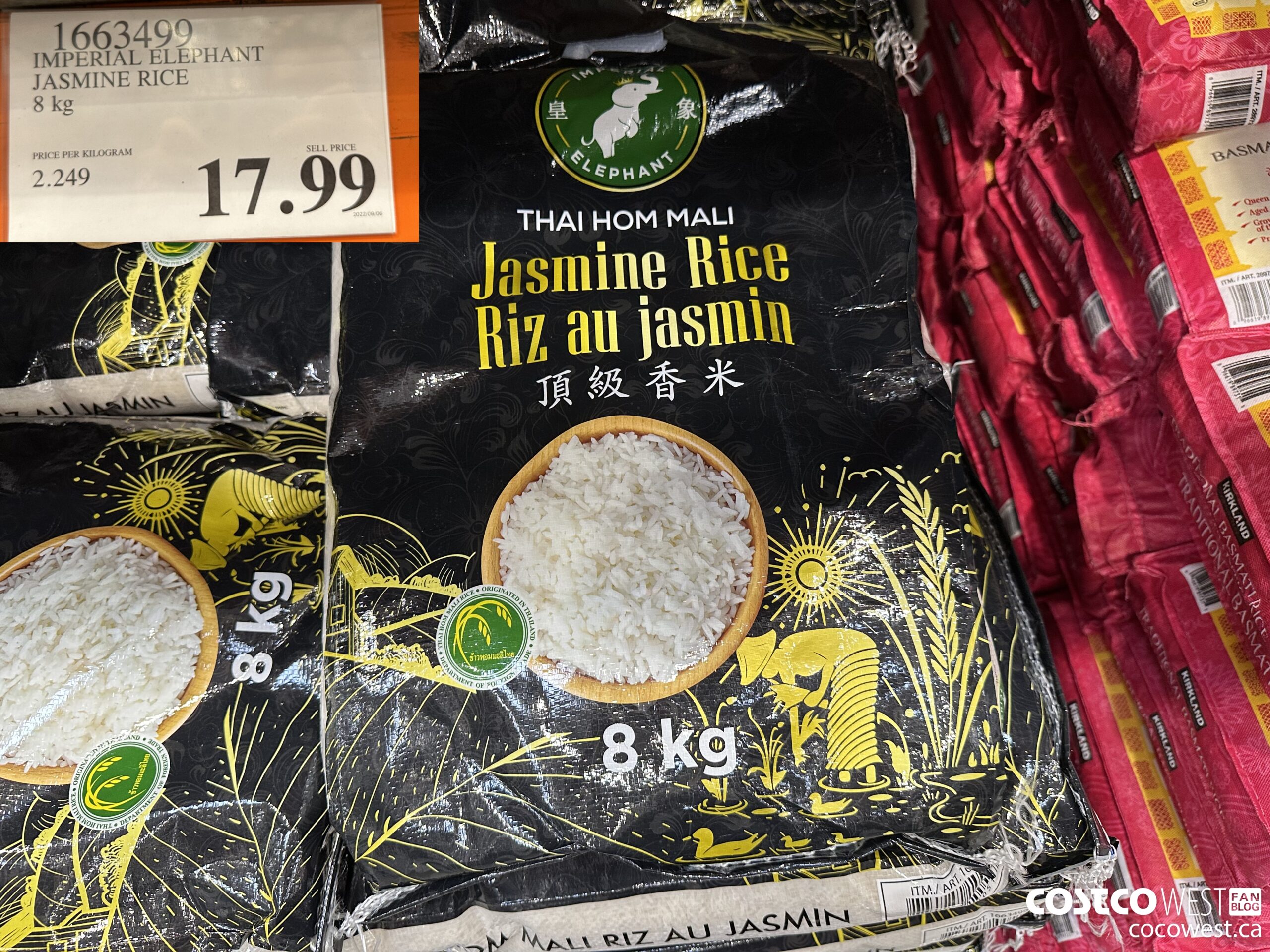 1663499 IMPERIAL ELEPHANT JASMINE RICE 8 KG $17.99