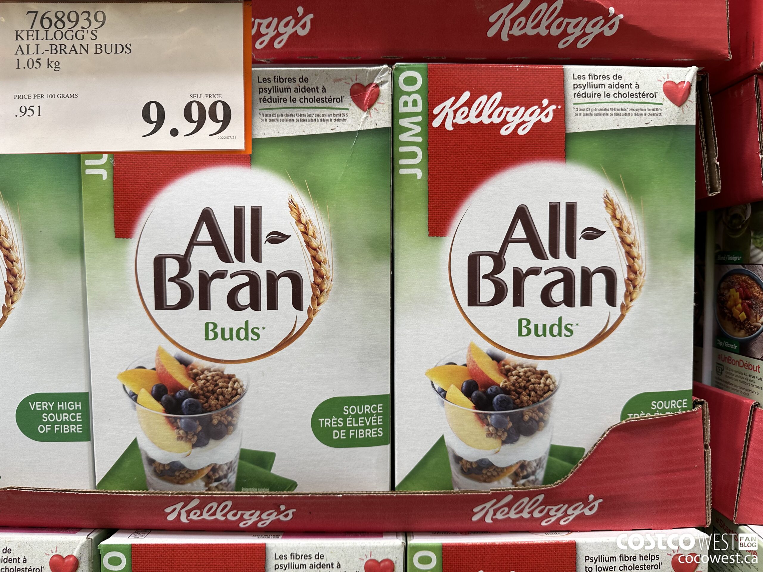 768939 KELLOGG'S ALL-BRAN BUDS JUMBO 1.05 kg $9.99