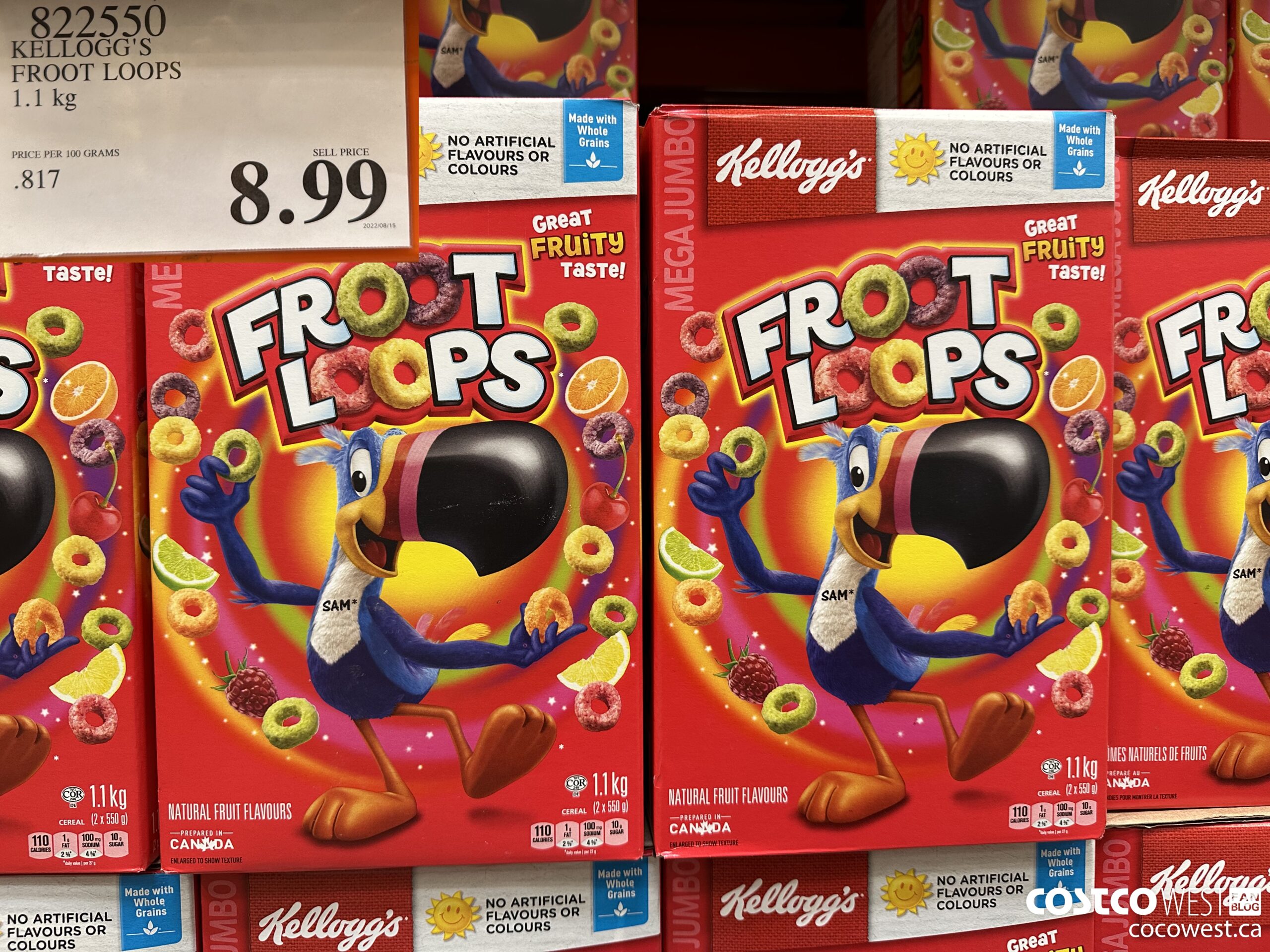 822550 KELLOGGS FROOT LOOPS 1.1 kg $8.99