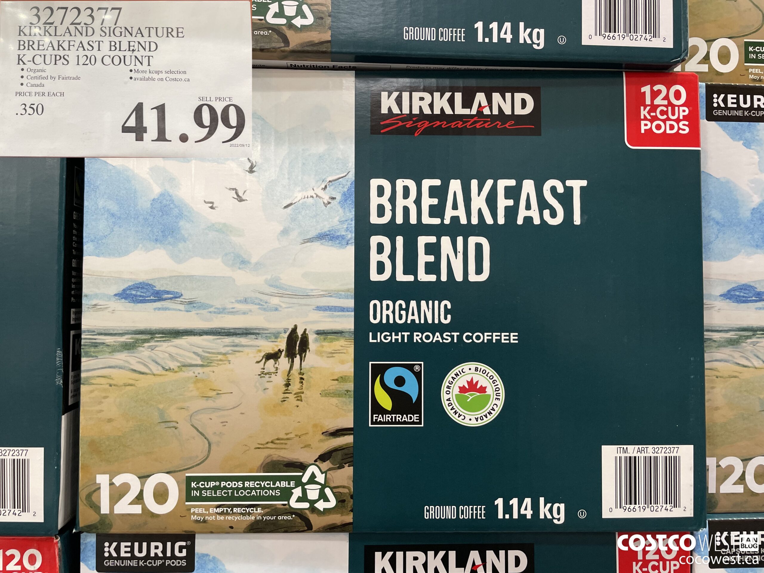 3272377 KIRKLAND SIGNATURE BREAKFAST BLEND K-CUPS 120 COUNT $41.99
