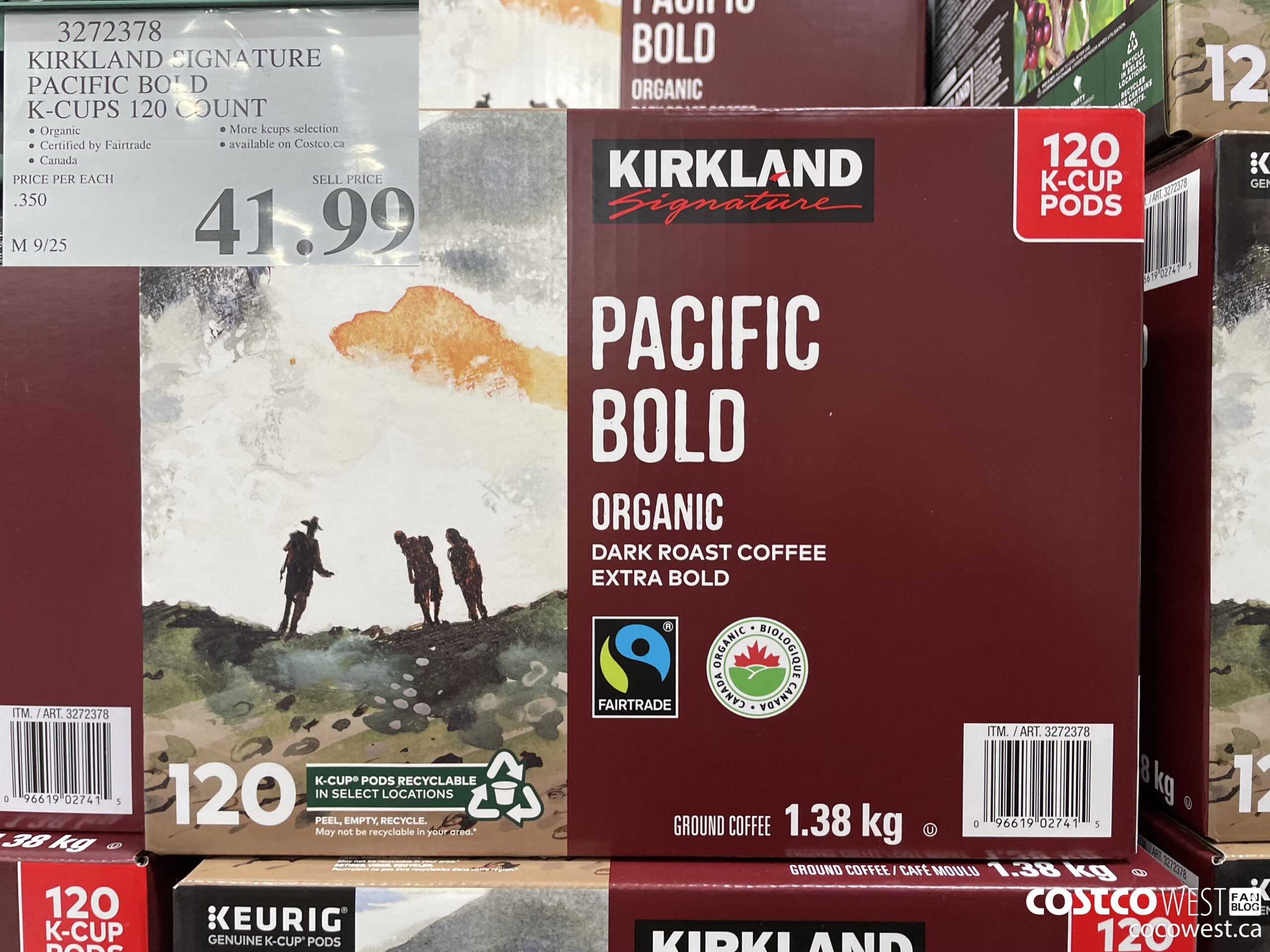 3272378 KIRKLAND SIGNATURE PACIFIC BOLD K-CUPS 120 COUNT $41.99