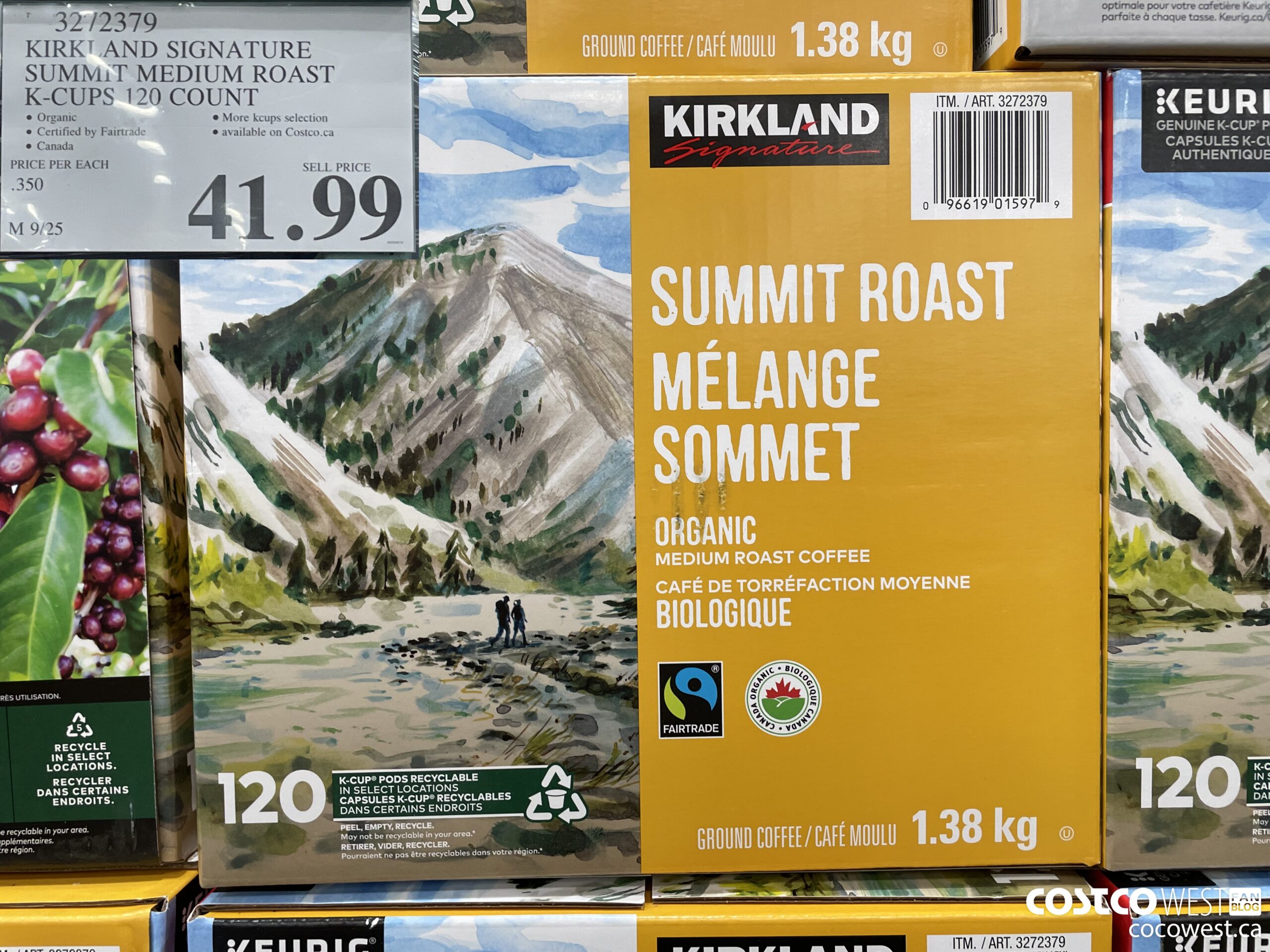 3272379 KIRKLAND SIGNATURE SUMMIT MEDIUM ROAST K-CUPS 120 COUNT $41.99