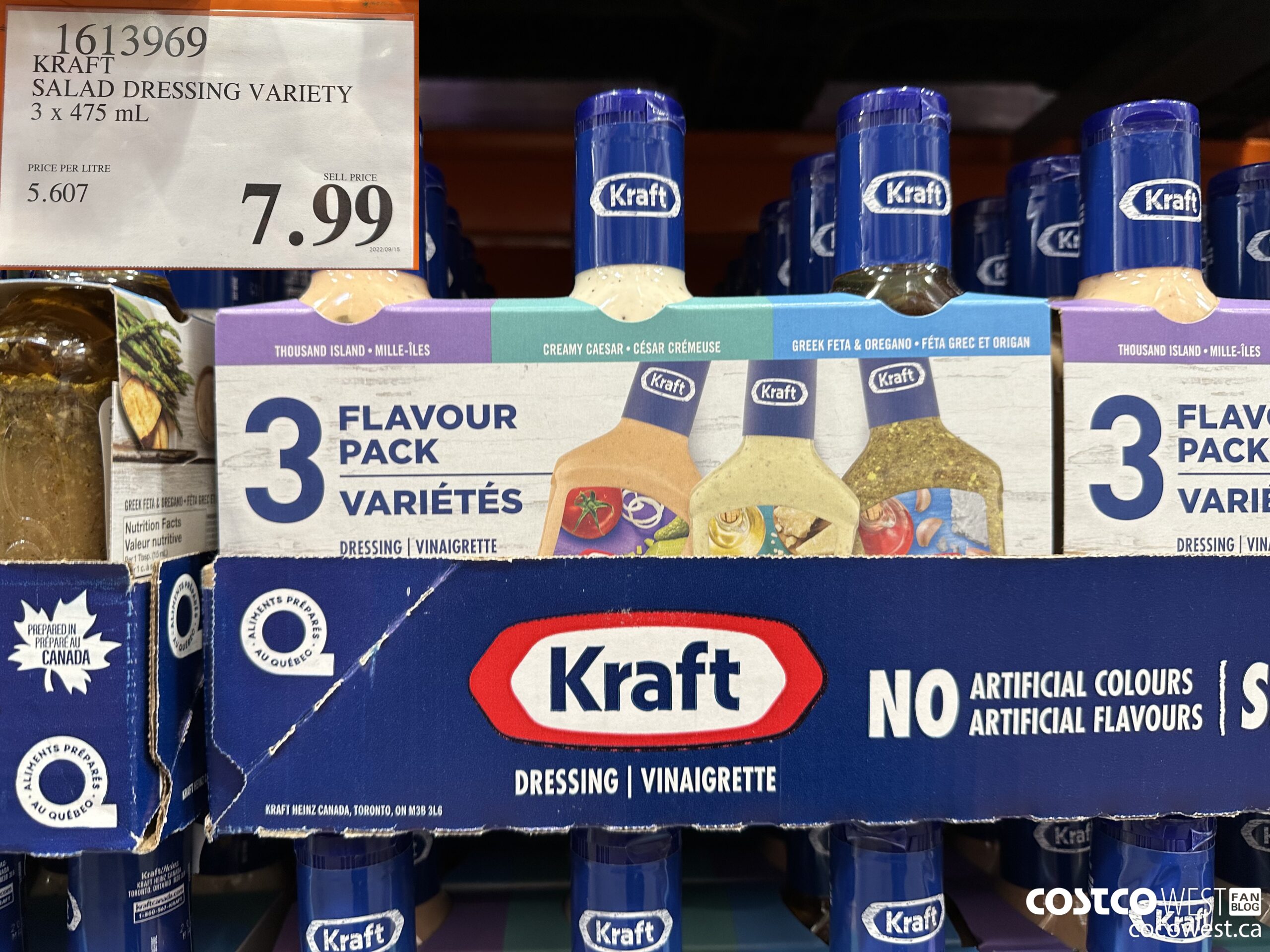 1613969 KRAFT SALAD DRESSING VARIETY 3x 475 mL $7.99