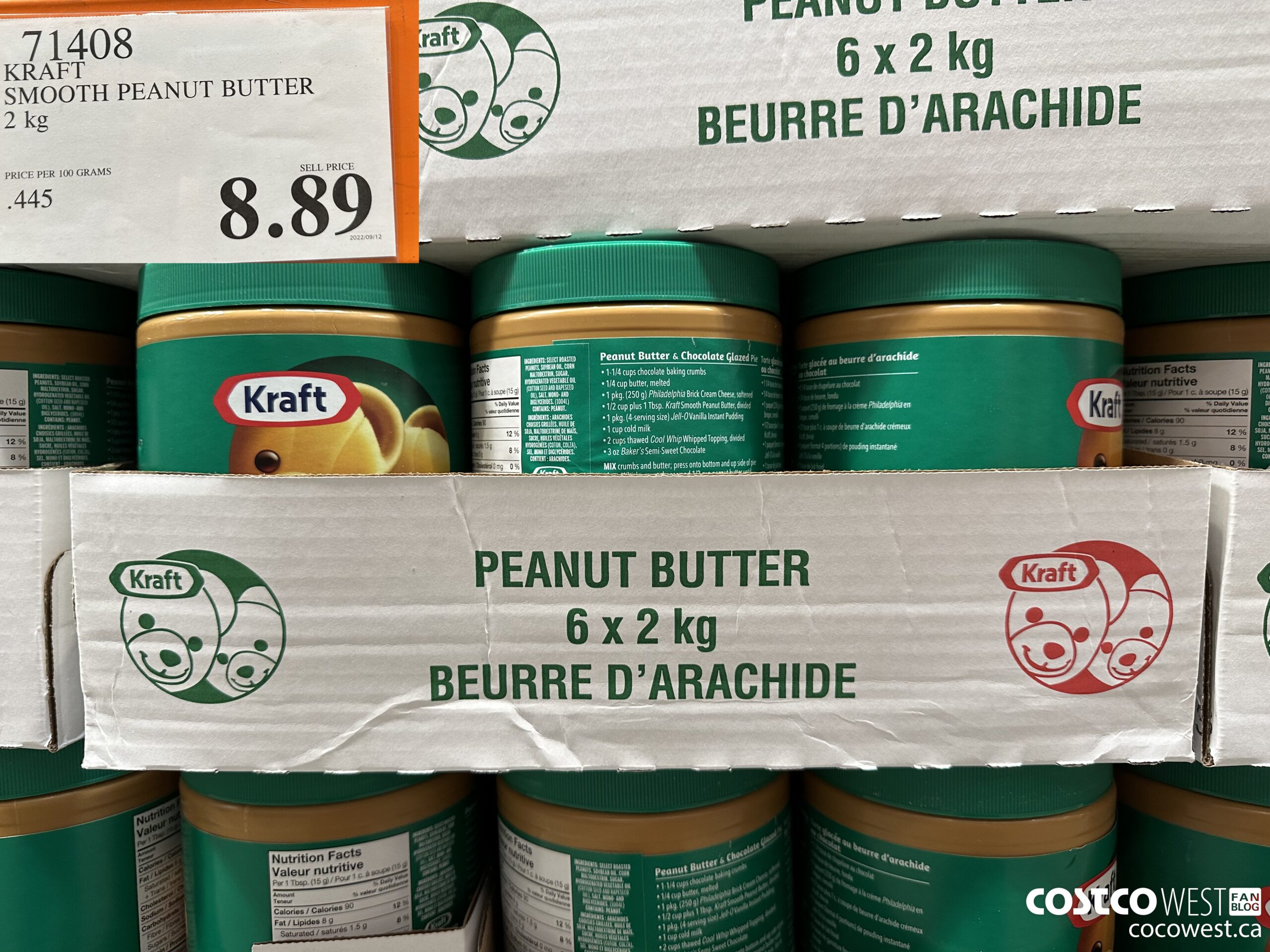 71408 KRAFT SMOOTH PEANUT BUTTER 2 kg $8.89