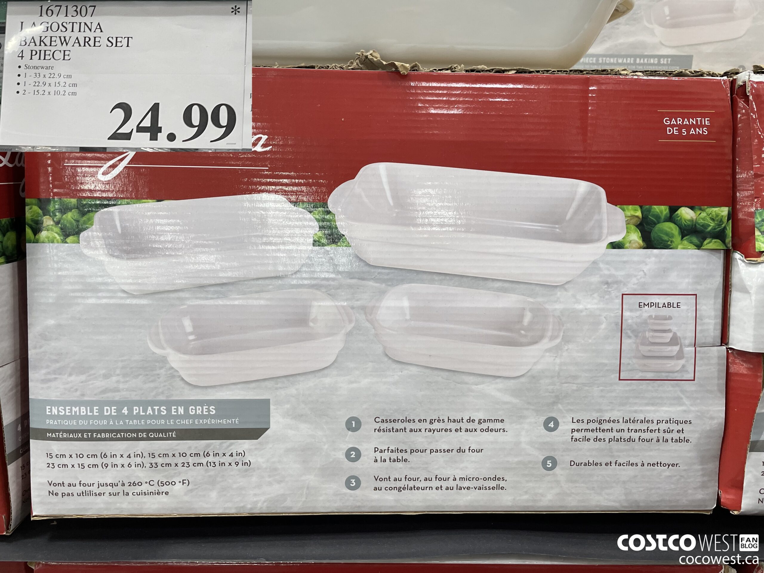 1671307 LAGOSTINA BAKEWARE SET 4 PIECE  $24.99