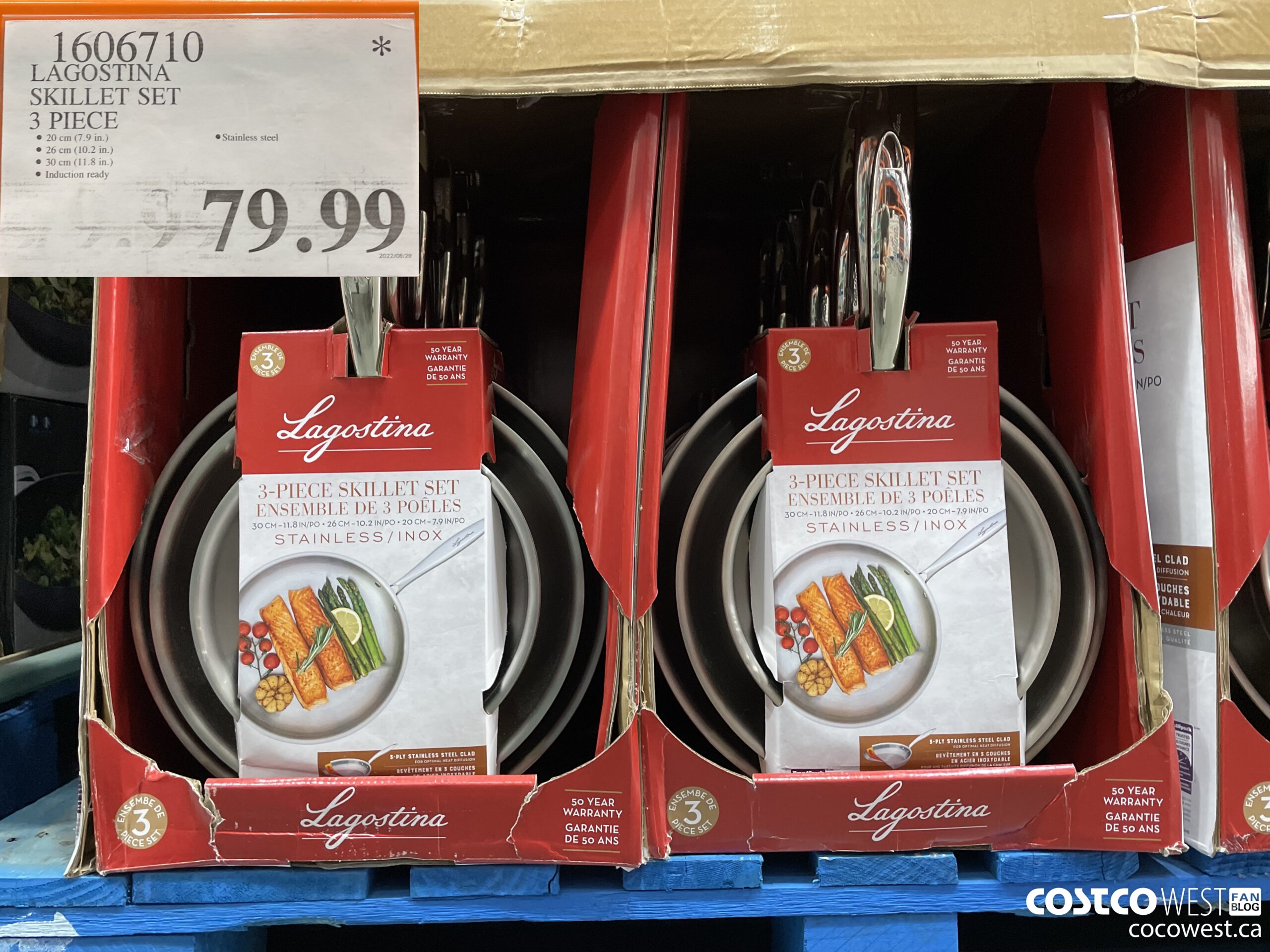 1606710 LAGOSTINA SKILLET SET 3 PIECE $79.99