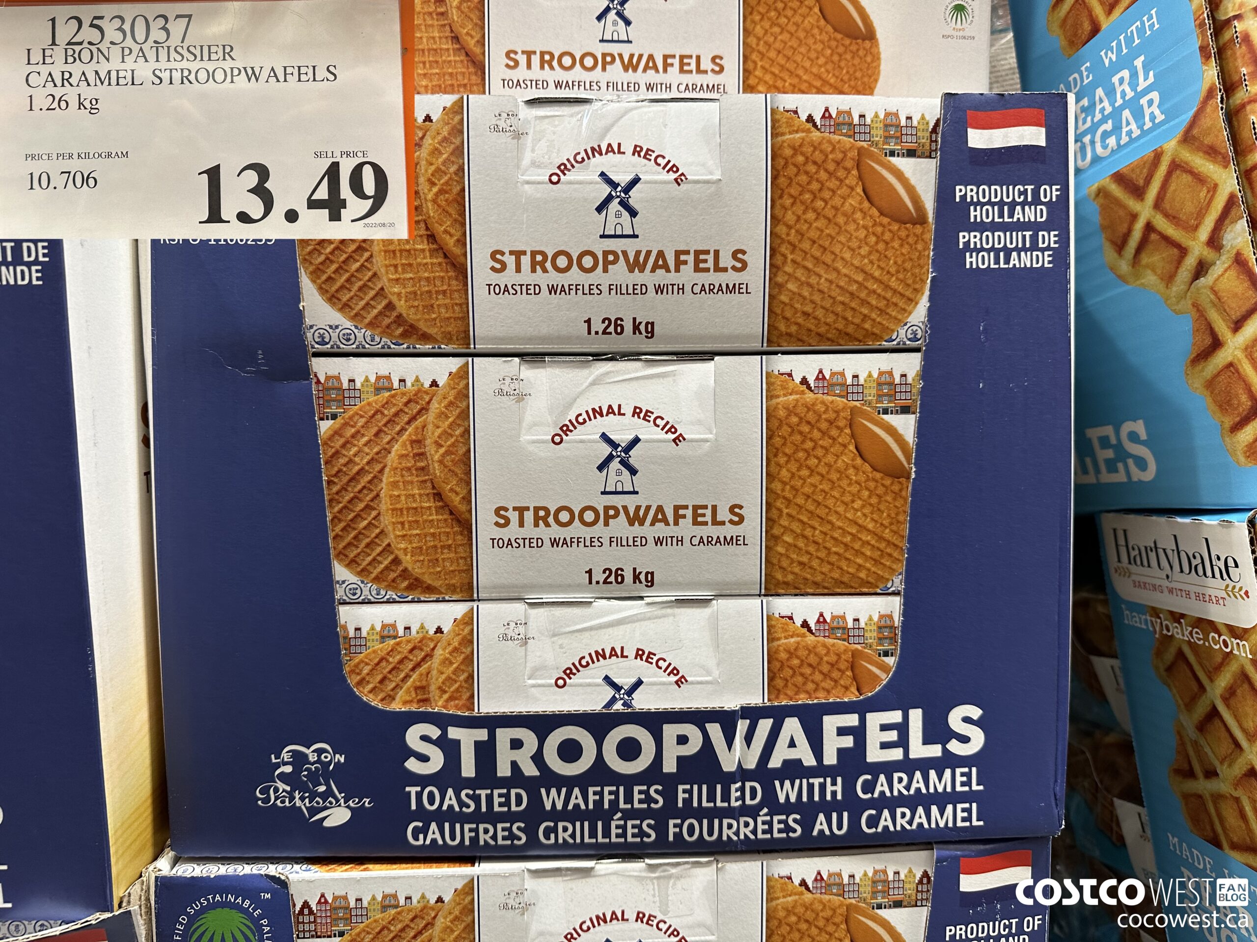 1253037 LE BON PATISSIER CARAMEL STROOPWAFELS 1.26 KG $13.49