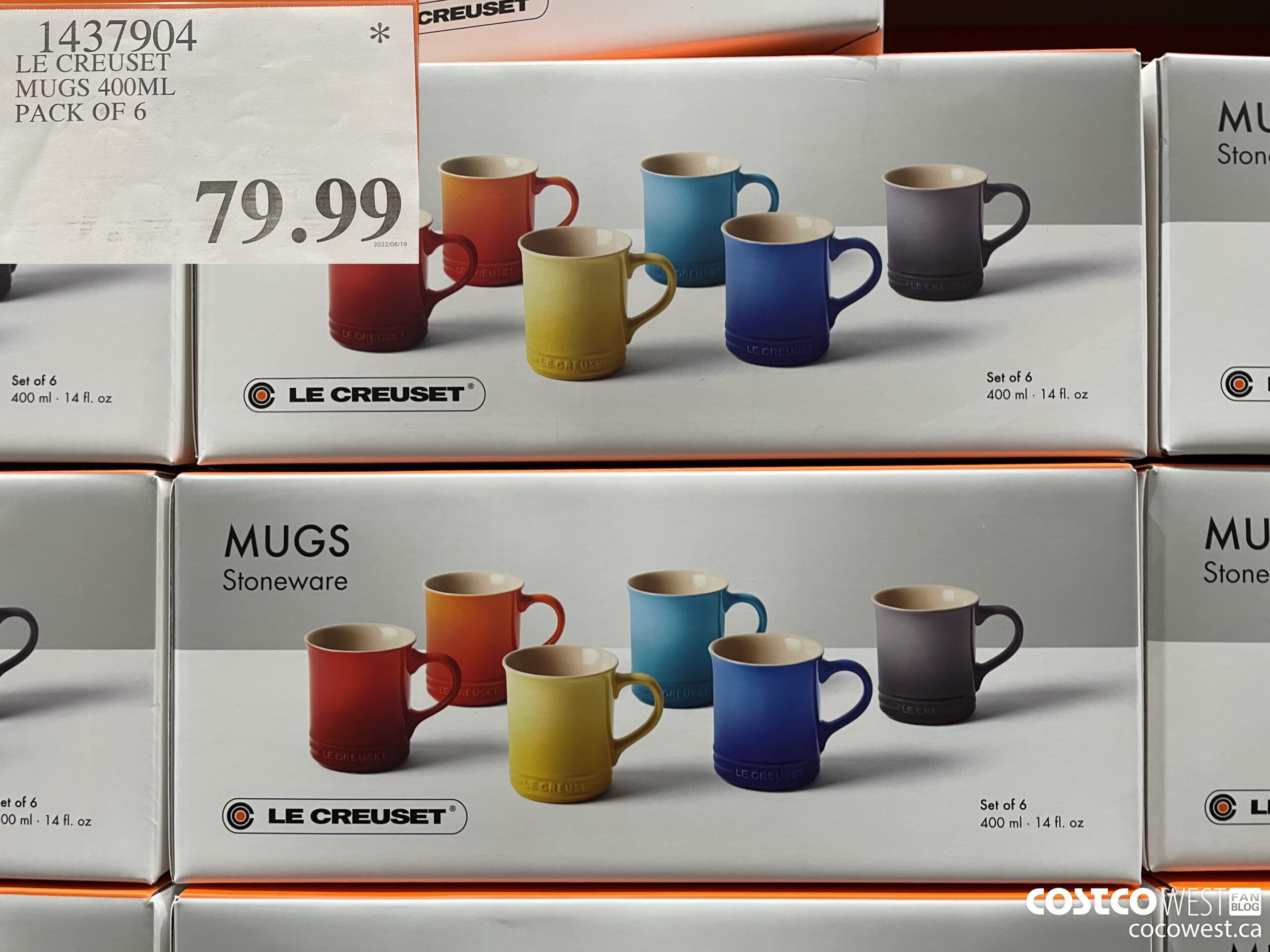 1437904 LE CREUSET MUGS 400ML PACK OF 6 $79.99
