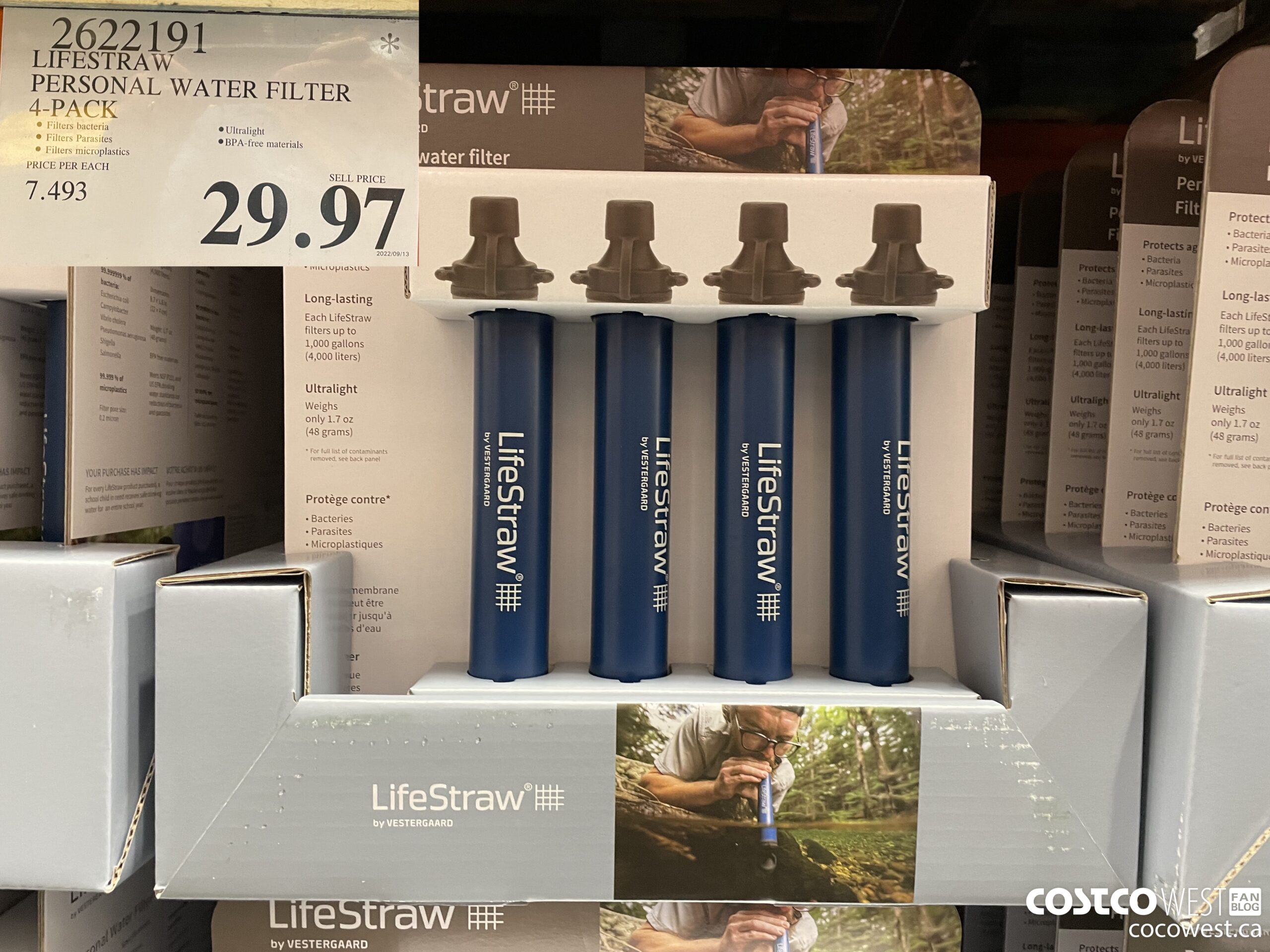 2622191 LIFESTRAW PERSONAL WATER FILTER 4-PACK $29.97