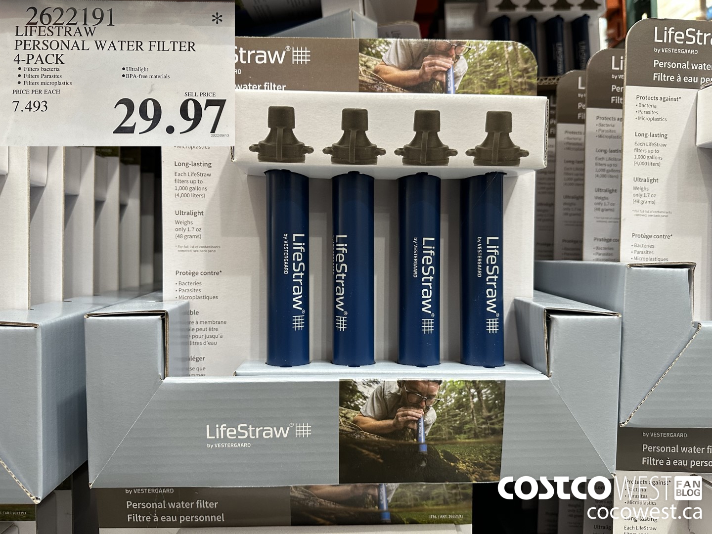 2622191 LIFESTRAW PERSONAL WATER FILTER 4-PACK $29.97