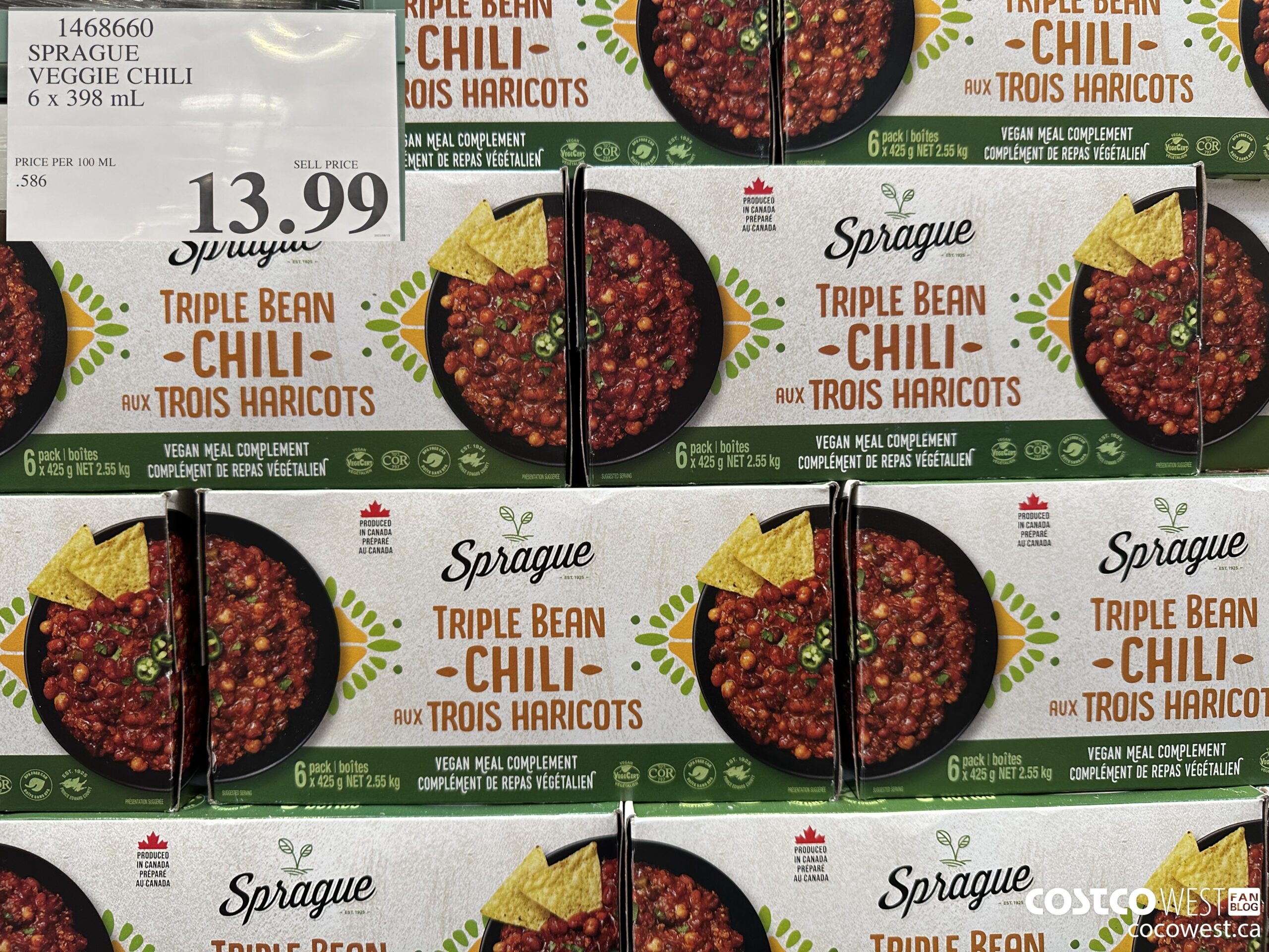 1468660 LODGE & STOVE VEGGIE CHILI 6 x 425 ml $13.99