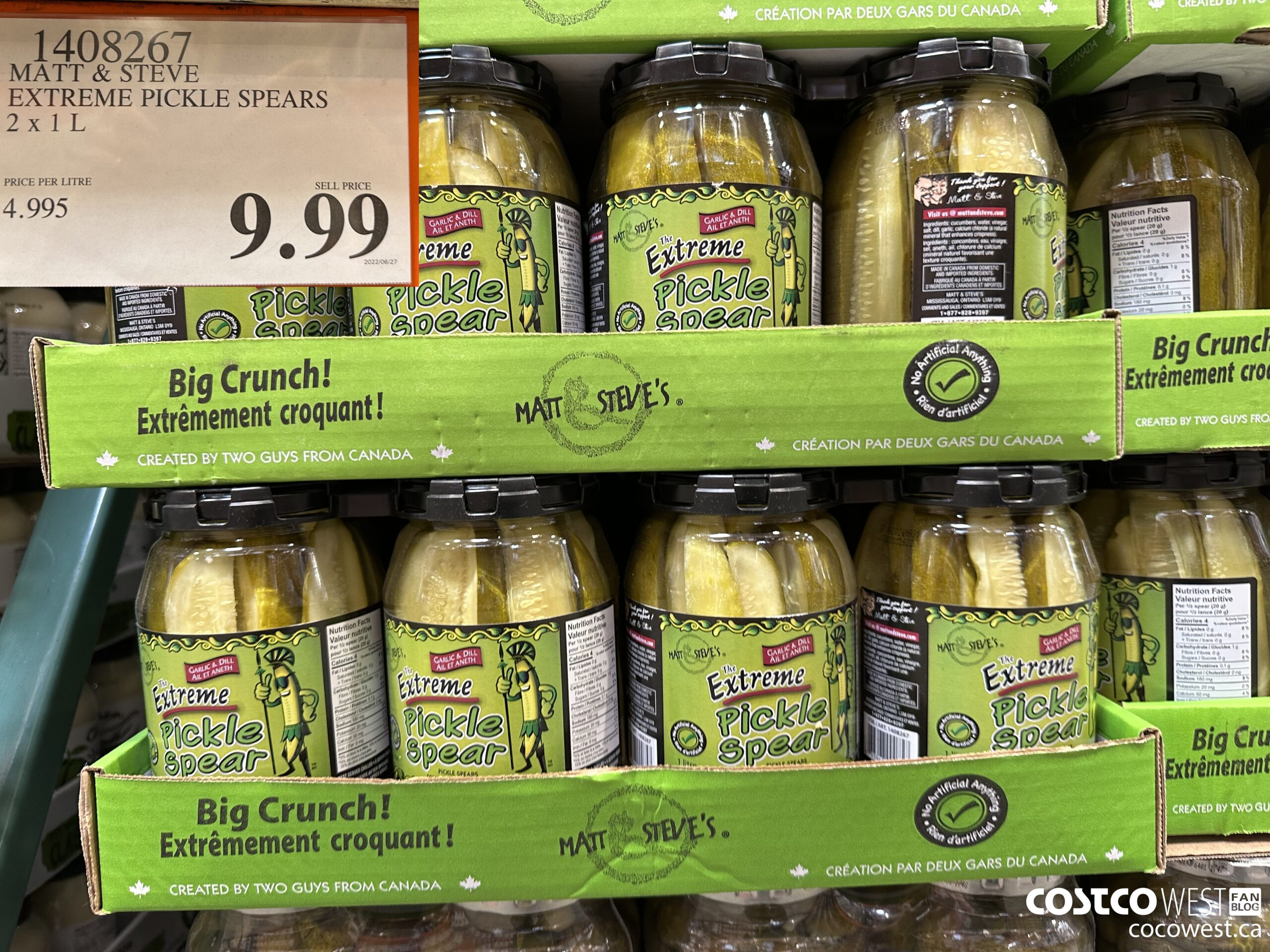1408267 MATT & STEVE EXTREME PICKLE SPEARS 2 X 1L $9.99
