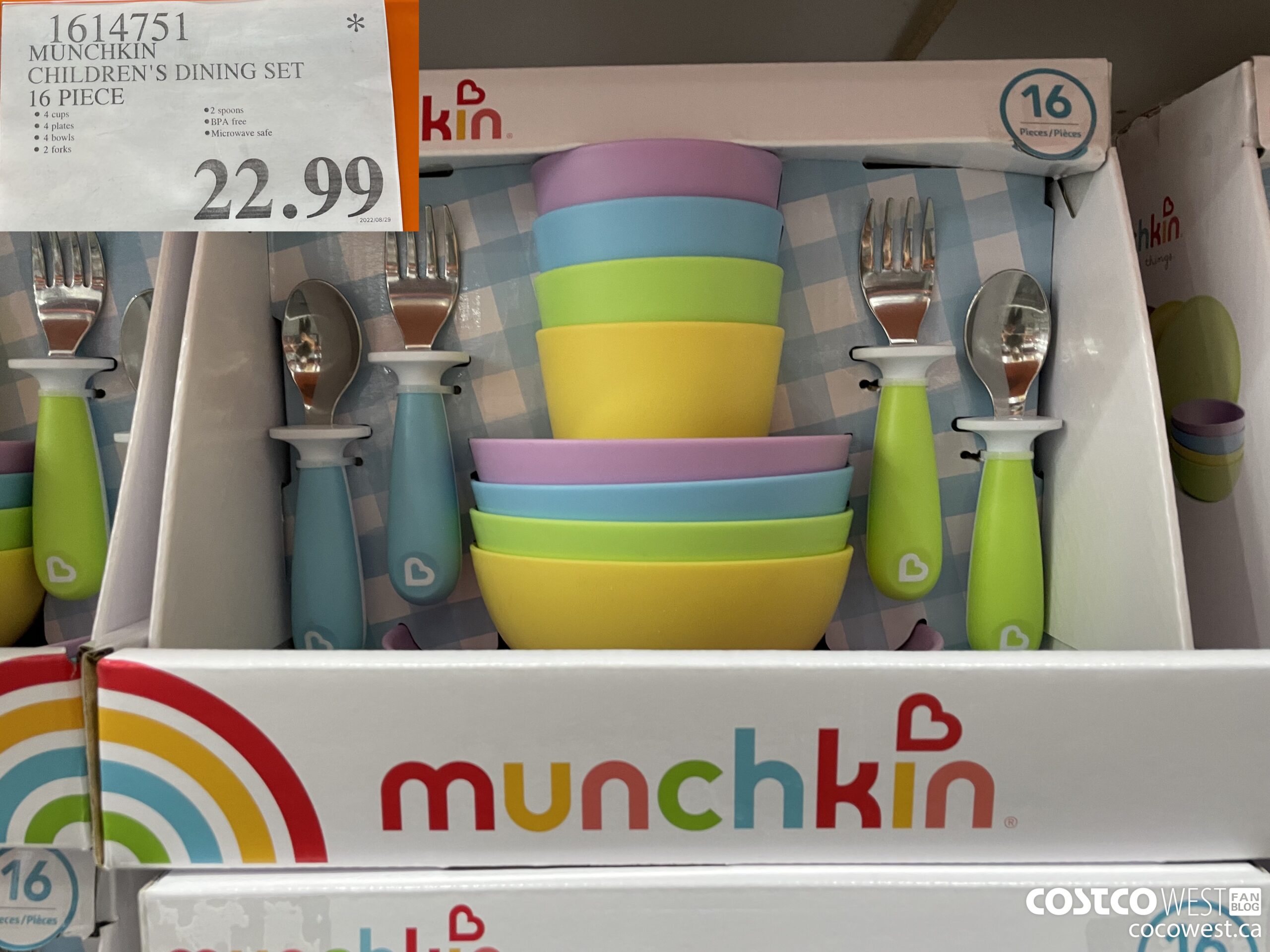 1614751 MUNCHKIN CHILDREN'S DINING SET 16 PIECE $22.99