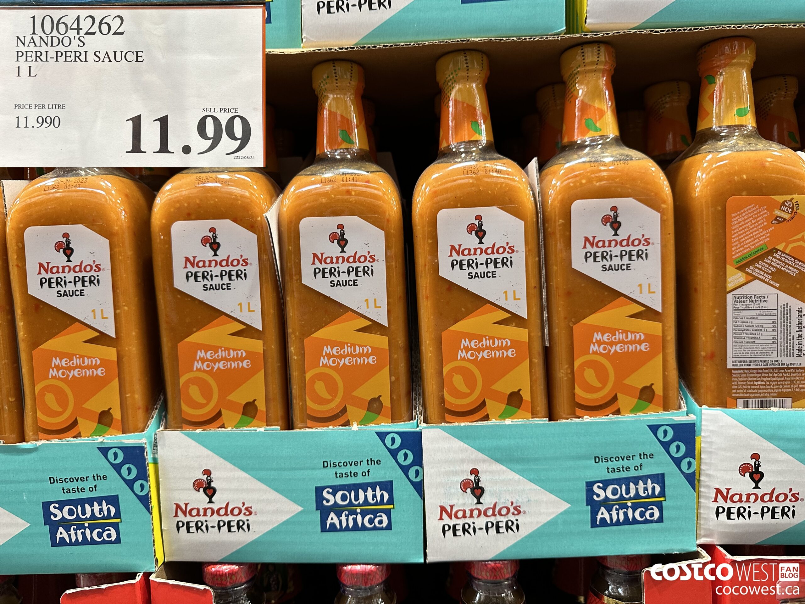 1064262 NANDO'S PERI-PERI SAUCE 1 L $11.99