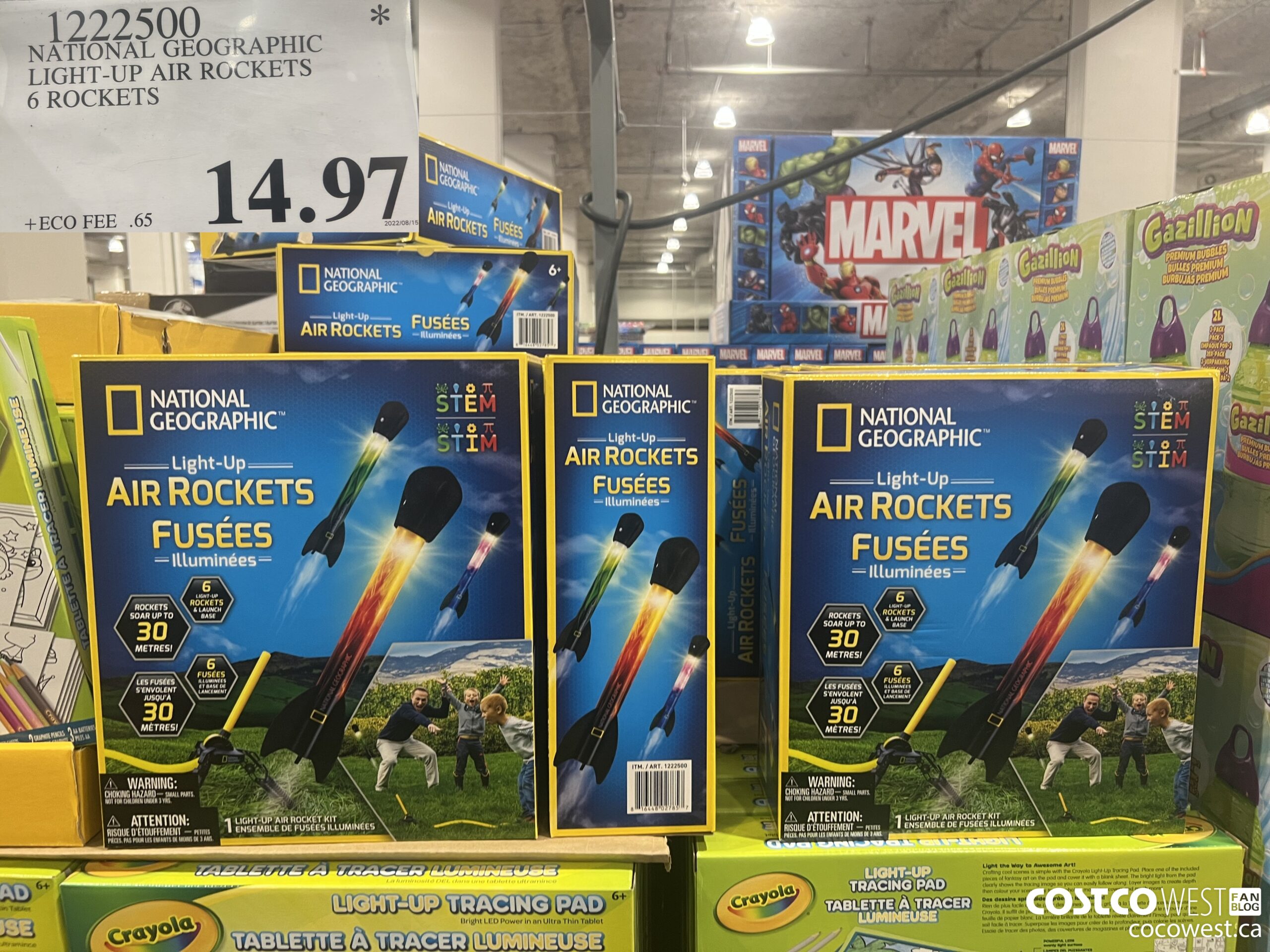 1222500 NATIONAL GEOGRAPHIC LIGHT-UP AIR ROCKETS 6 ROCKETS $14.97