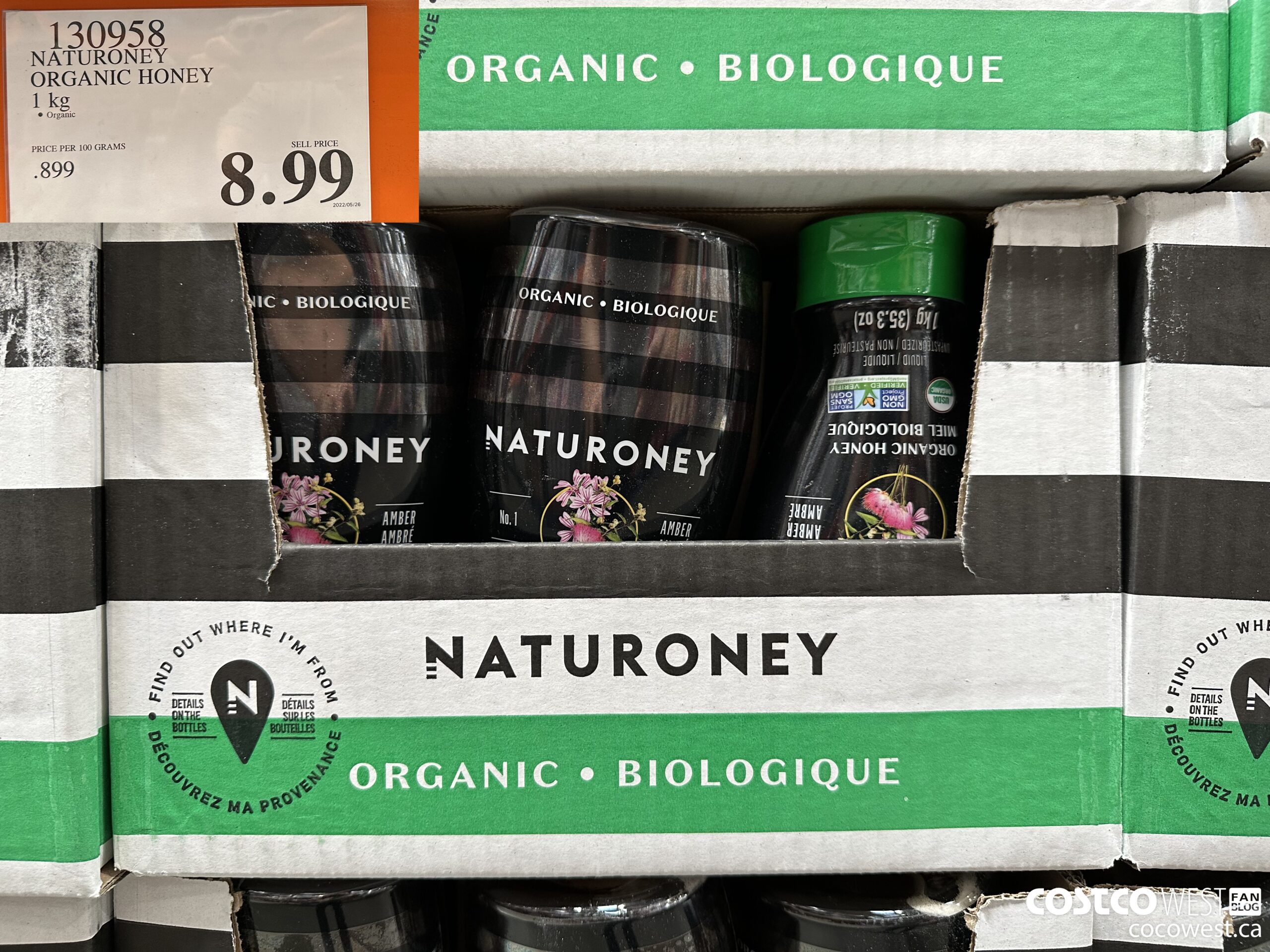 130958 NATURONEY ORGANIC HONEY 1 kg $8.99