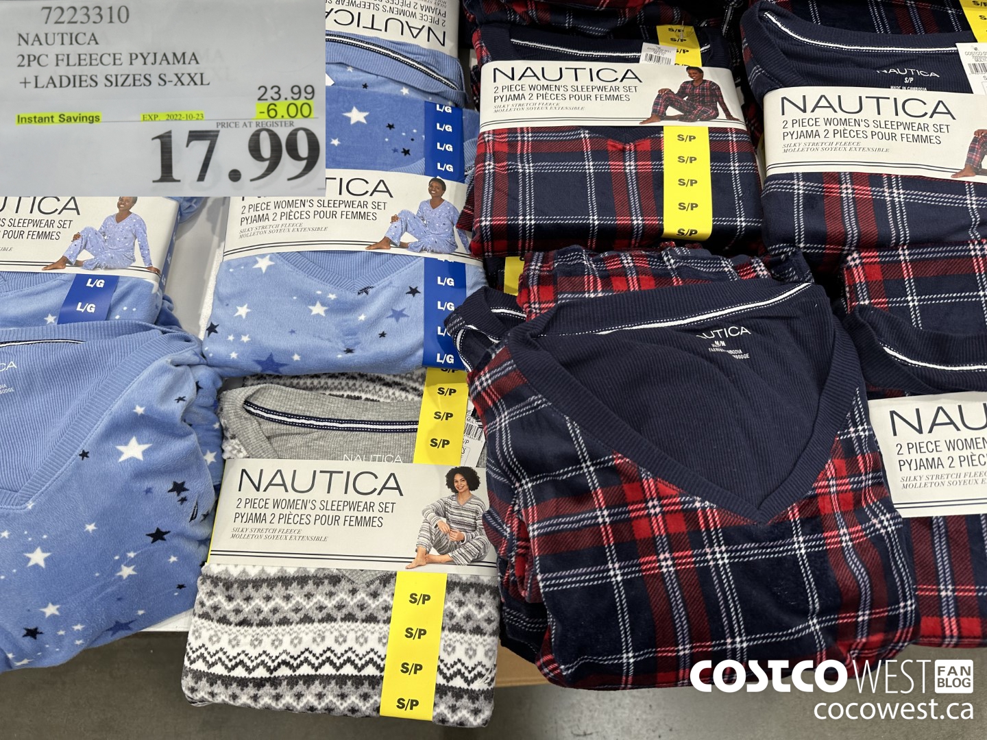 Costco Flyer Costco Sale Items For Sep 26 Oct 2 2022 For BC AB   NAUTICA 2PC FLEECE PYJAMA LADIES SIZES SXXL  20220926 101116 